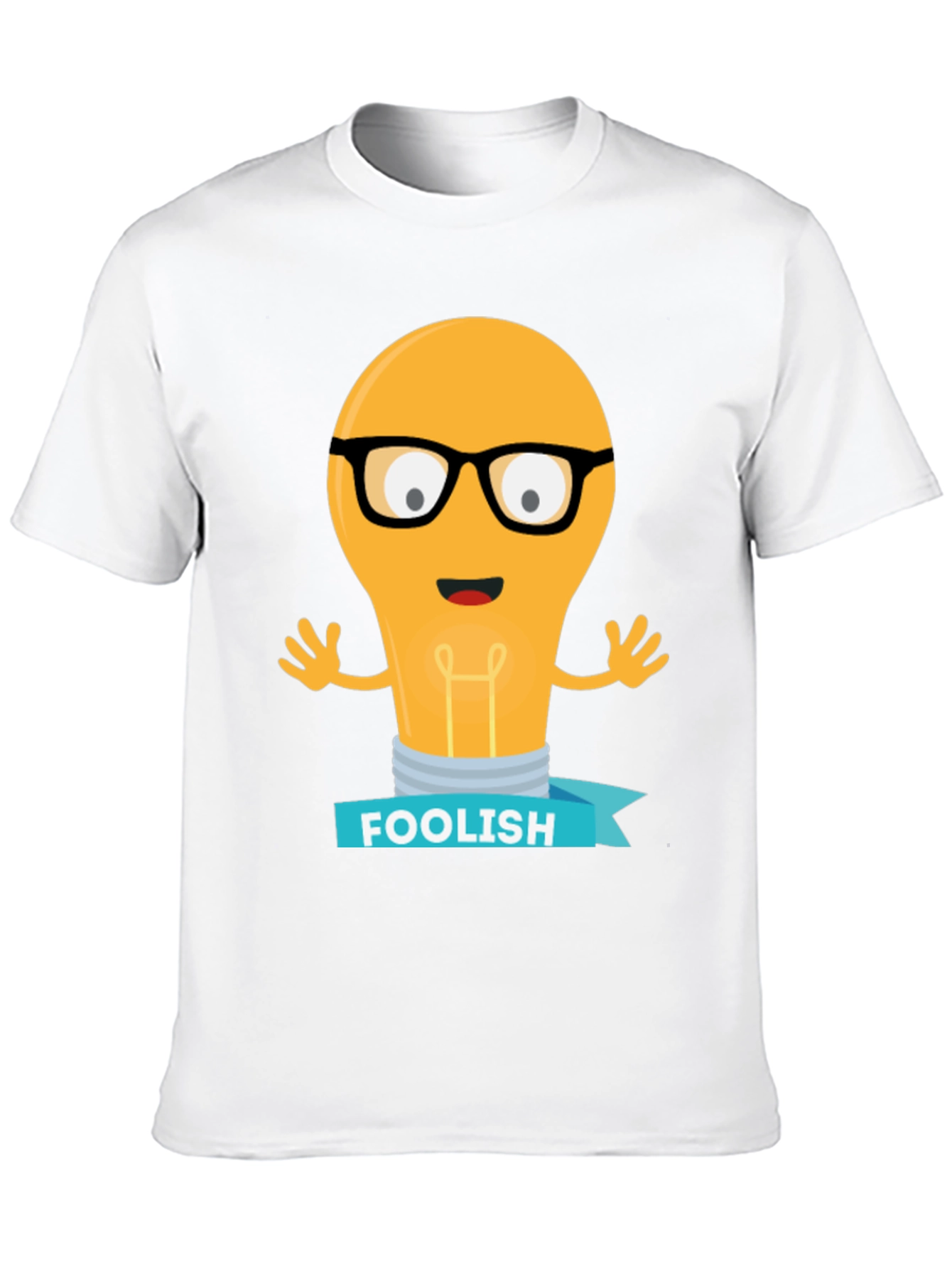 Foolish Light Bulb T-Shirt - Black Cotton Graphic Tee