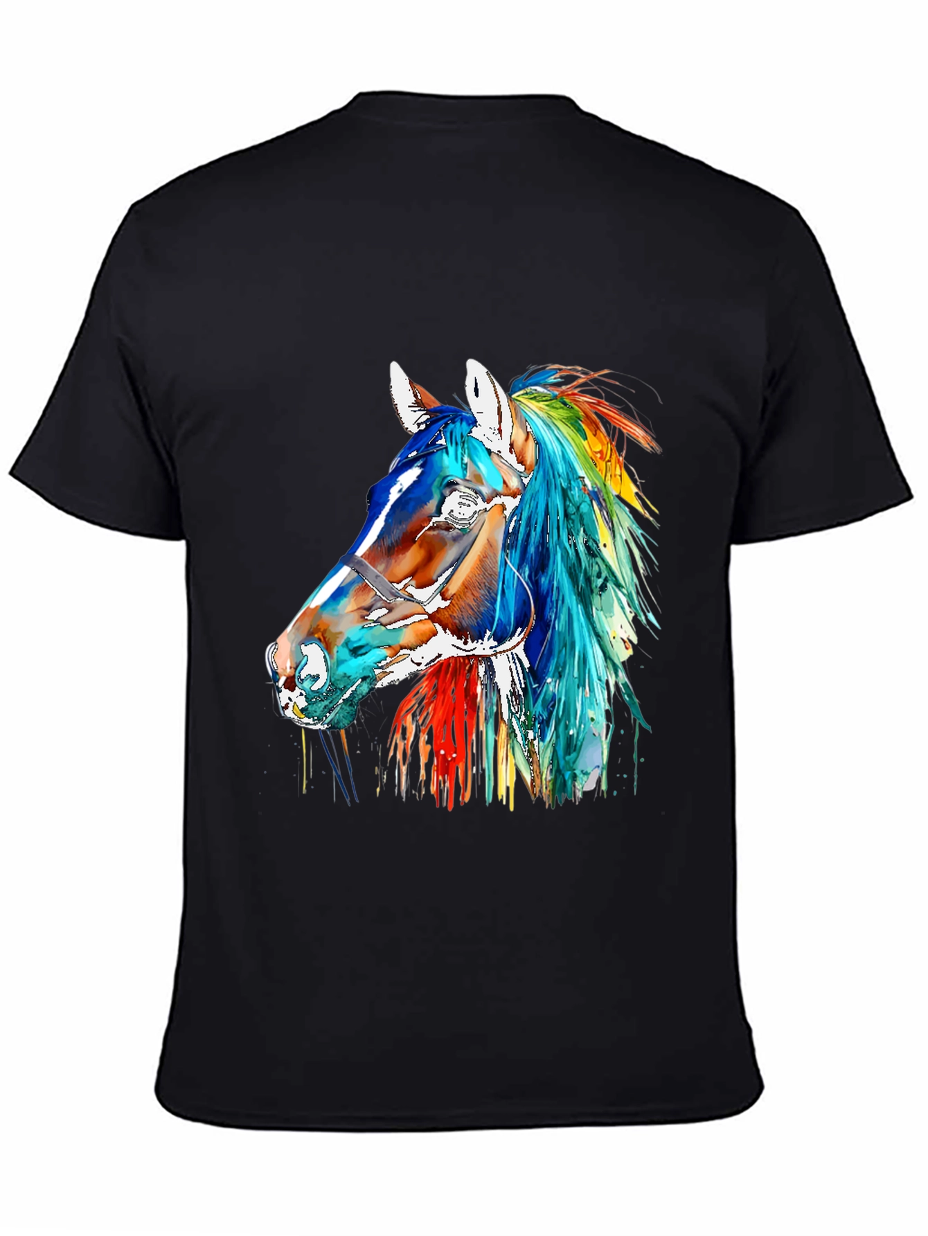 Colorful Horse Graphic Tee - Artistic Style