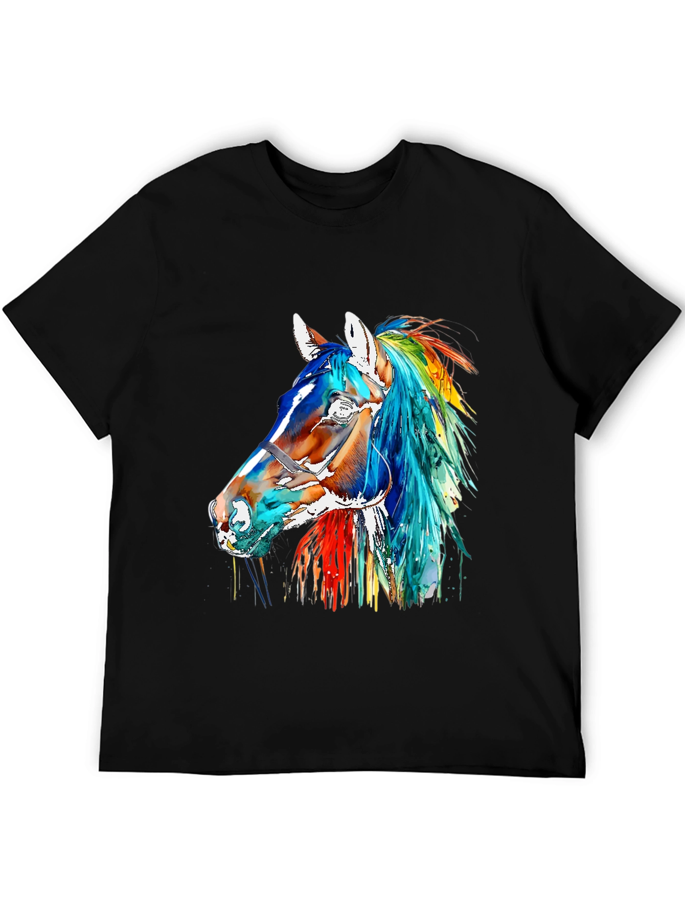 Colorful Horse Graphic Tee - Artistic Style