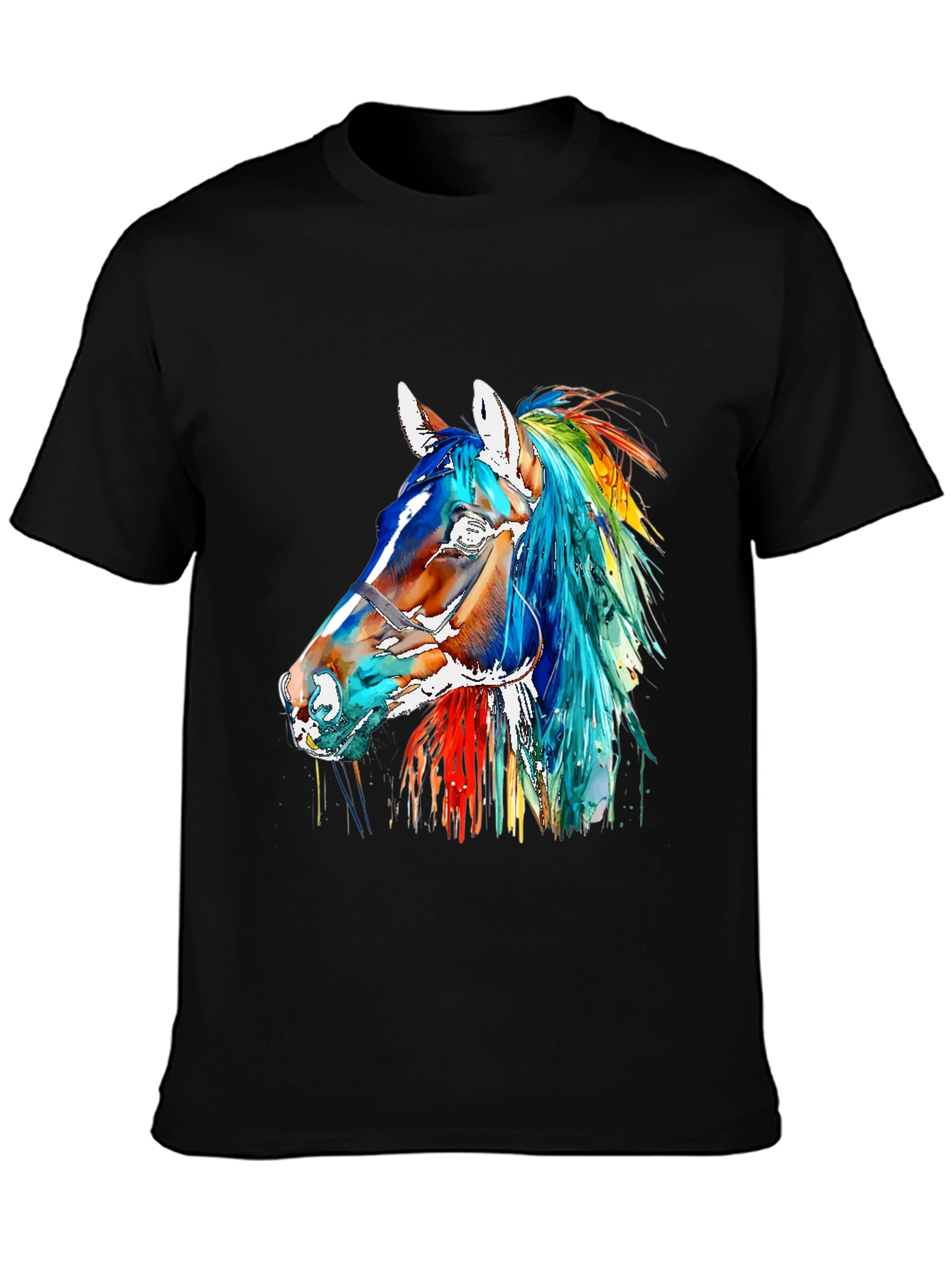 Colorful Horse Graphic Tee - Artistic Style