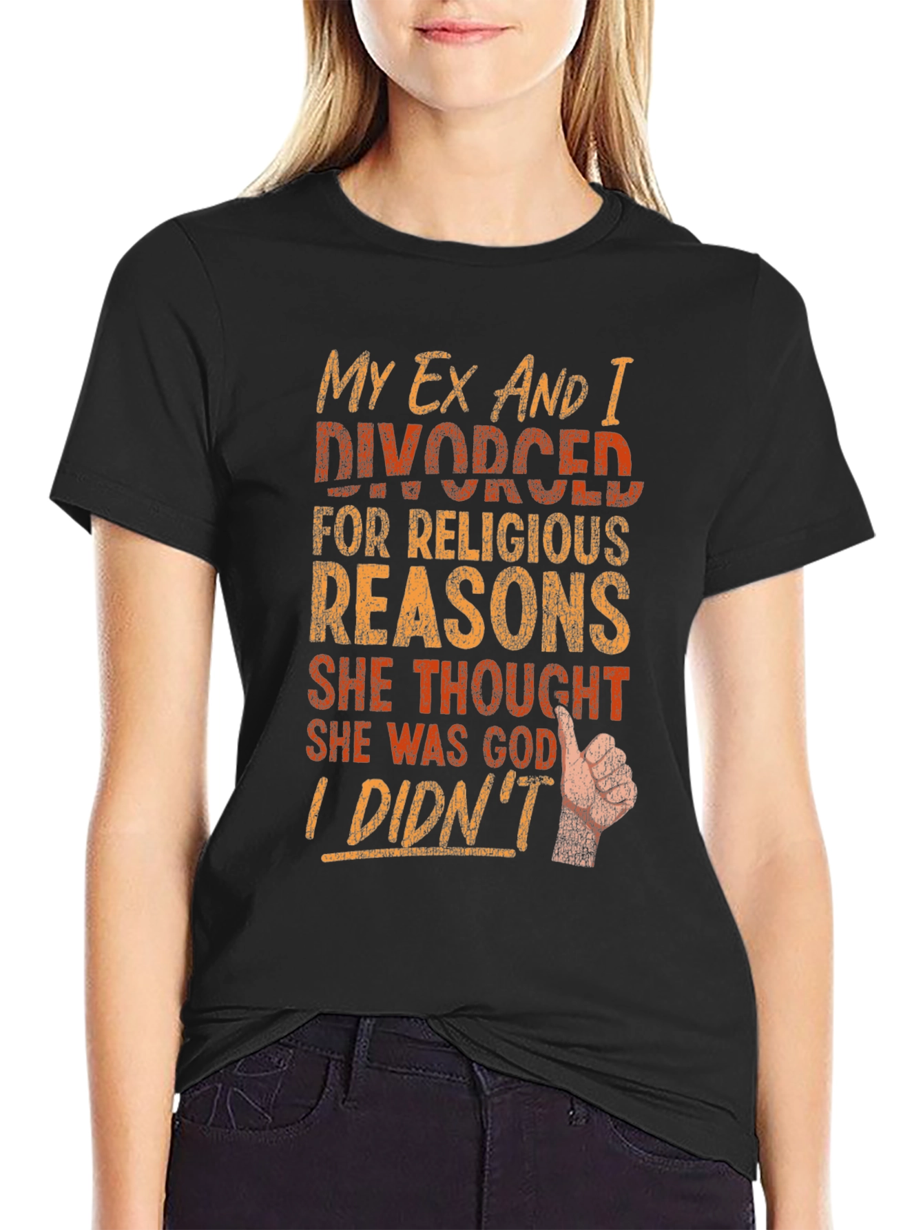 Funny Divorce T-Shirt - Religious Reasons Humor Tee