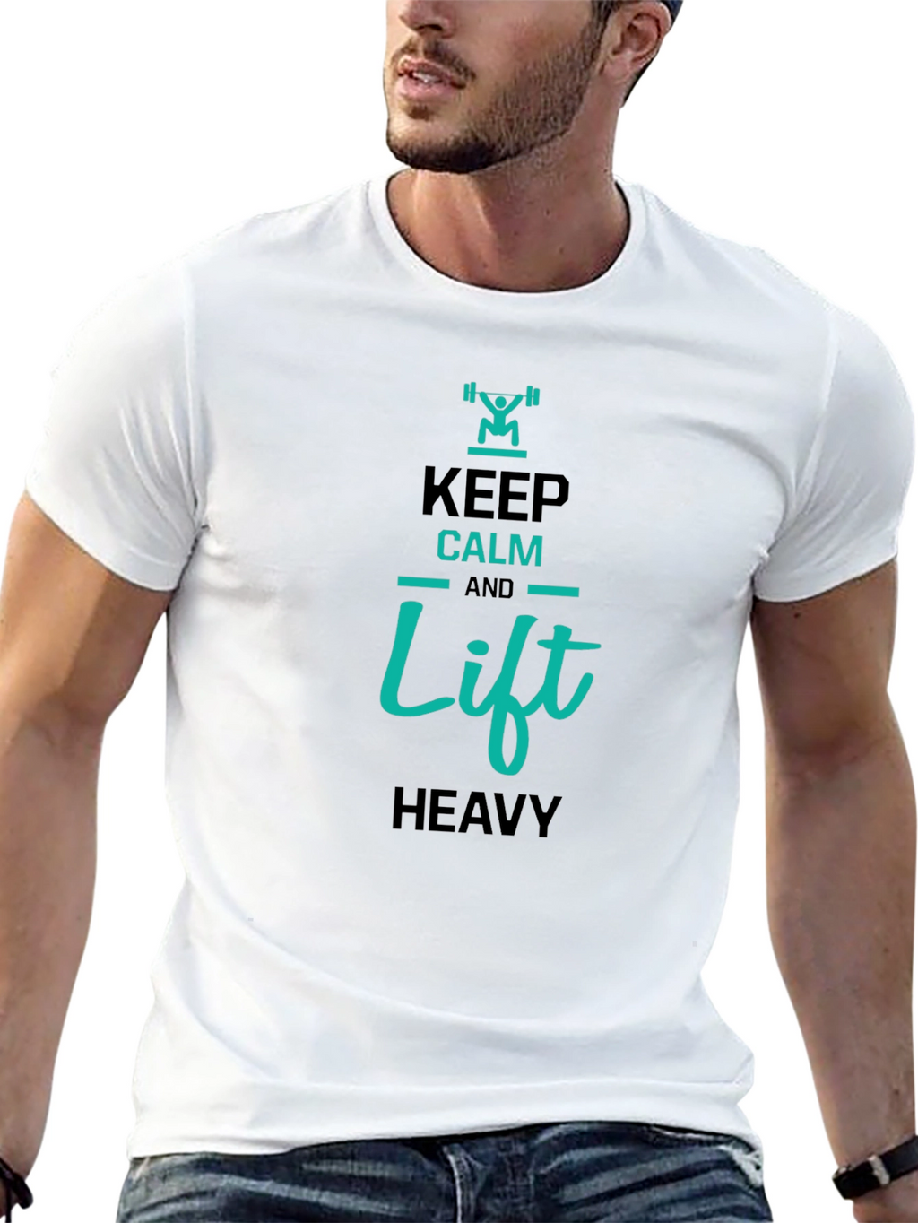Keep Calm and Lift Heavy Graphic T-Shirt