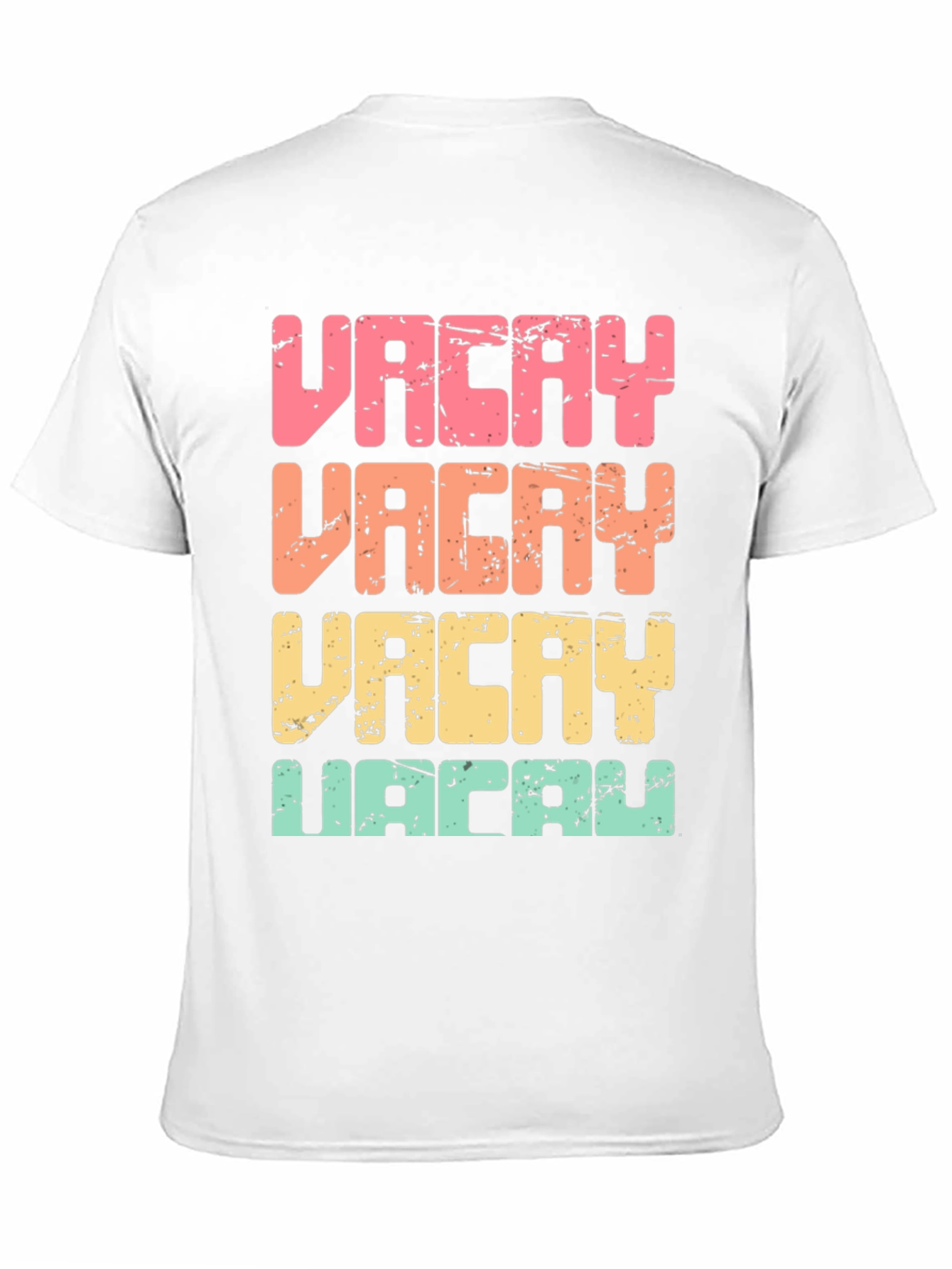 Vacay T-Shirt Retro Distressed Print