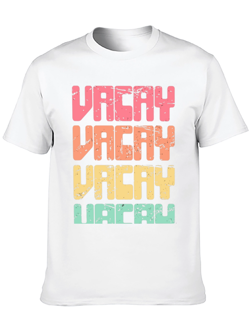 Vacay T-Shirt Retro Distressed Print