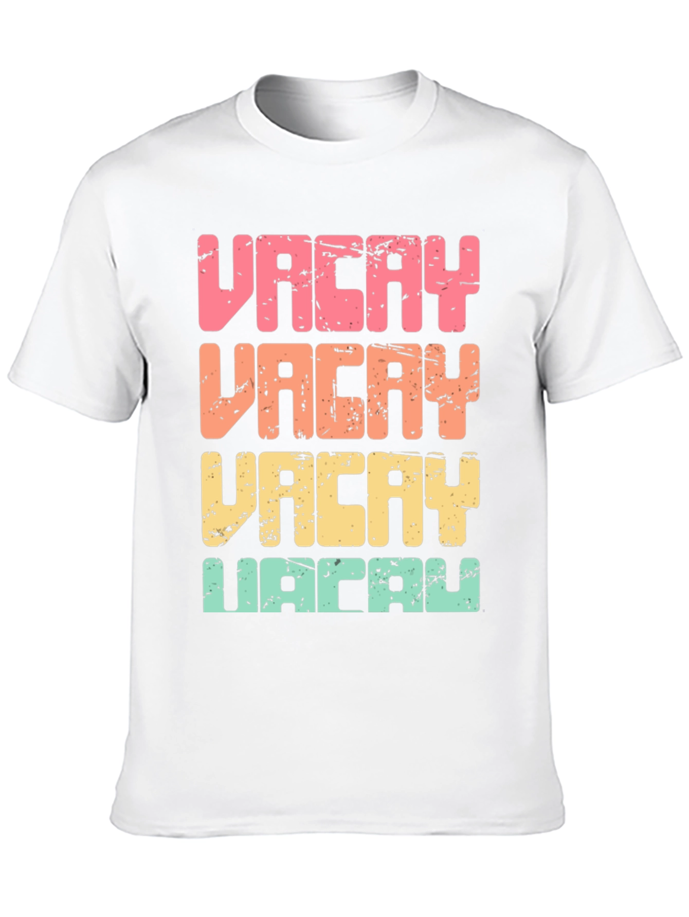 Vacay T-Shirt Retro Distressed Print