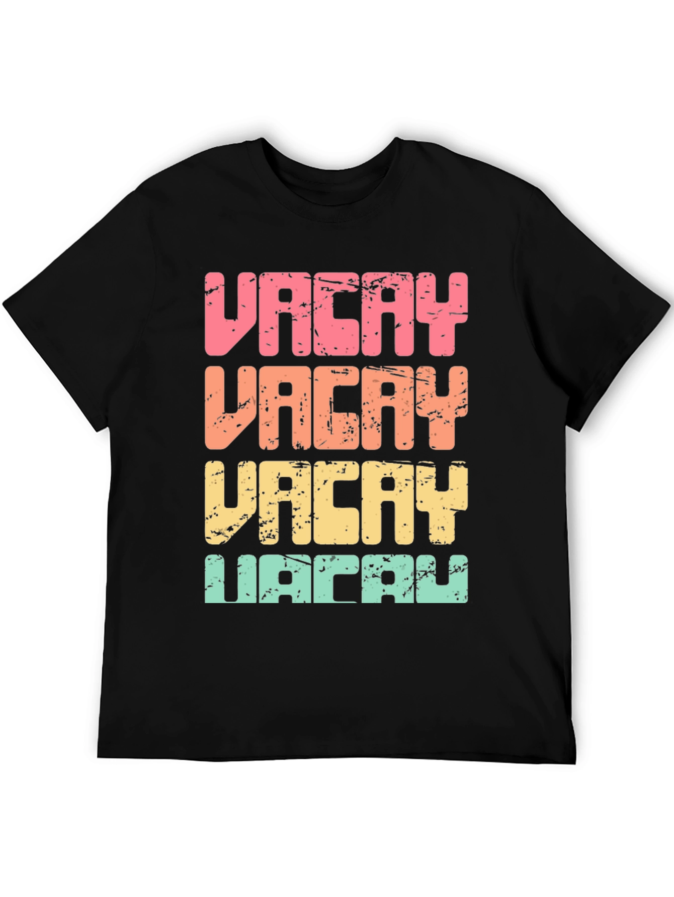 Vacay T-Shirt Retro Distressed Print