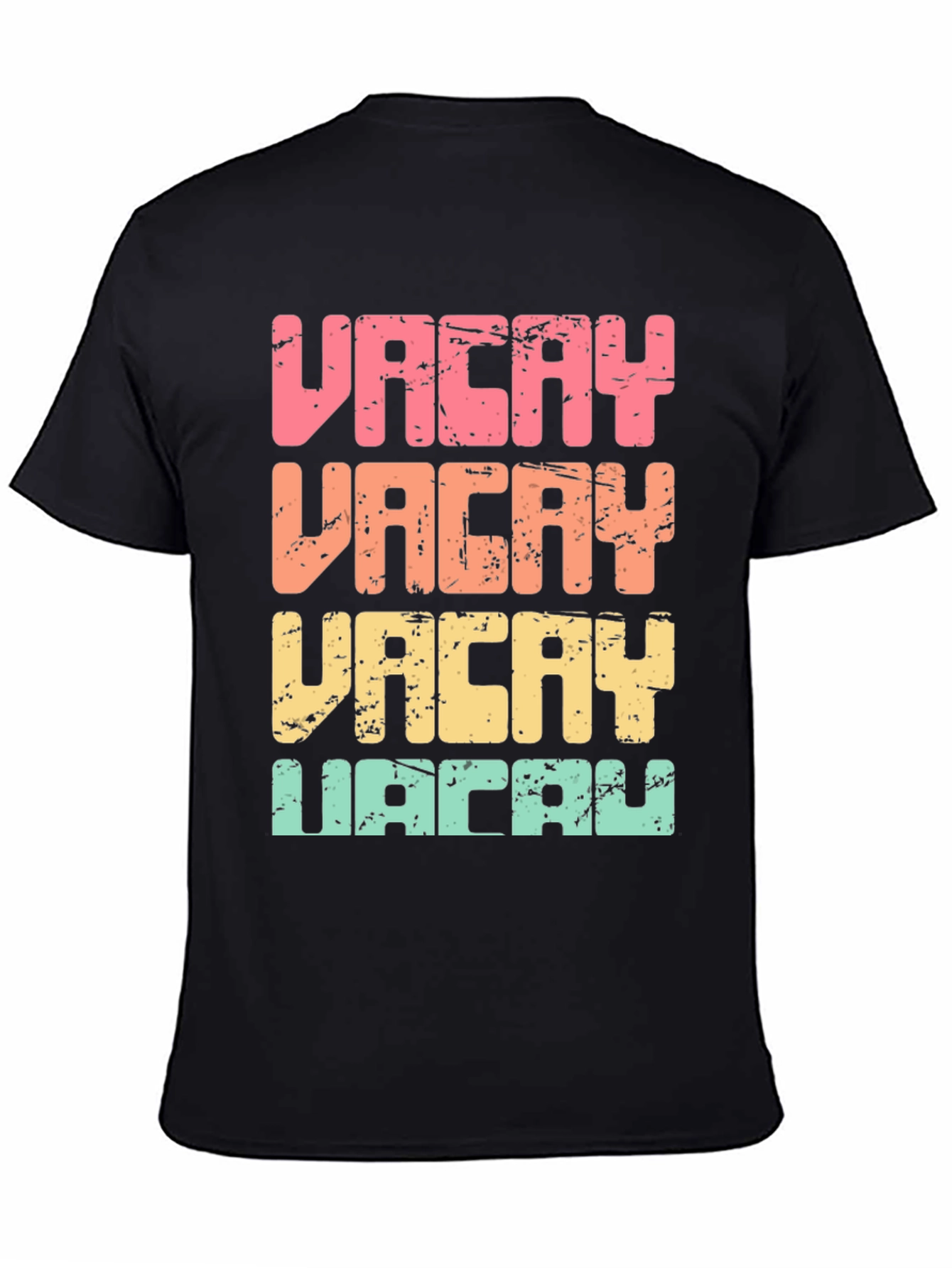 Vacay T-Shirt Retro Distressed Print