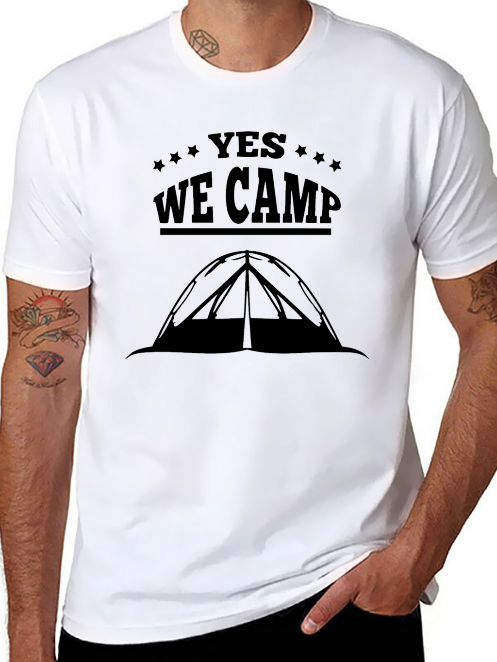 Yes We Camp Black T-Shirt