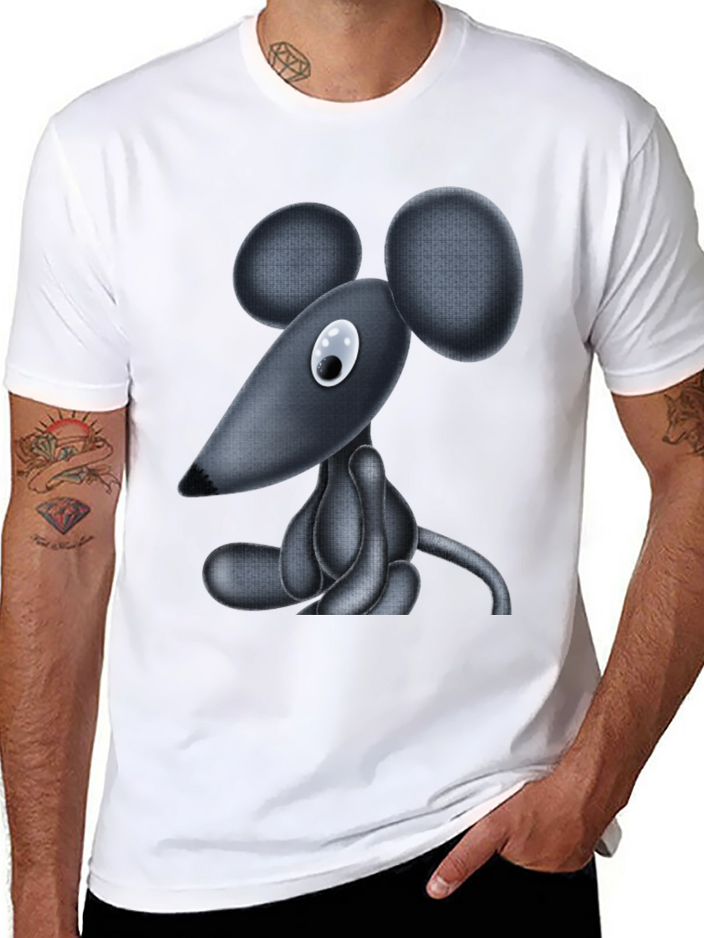 Cartoon Mouse Graphic T-Shirt