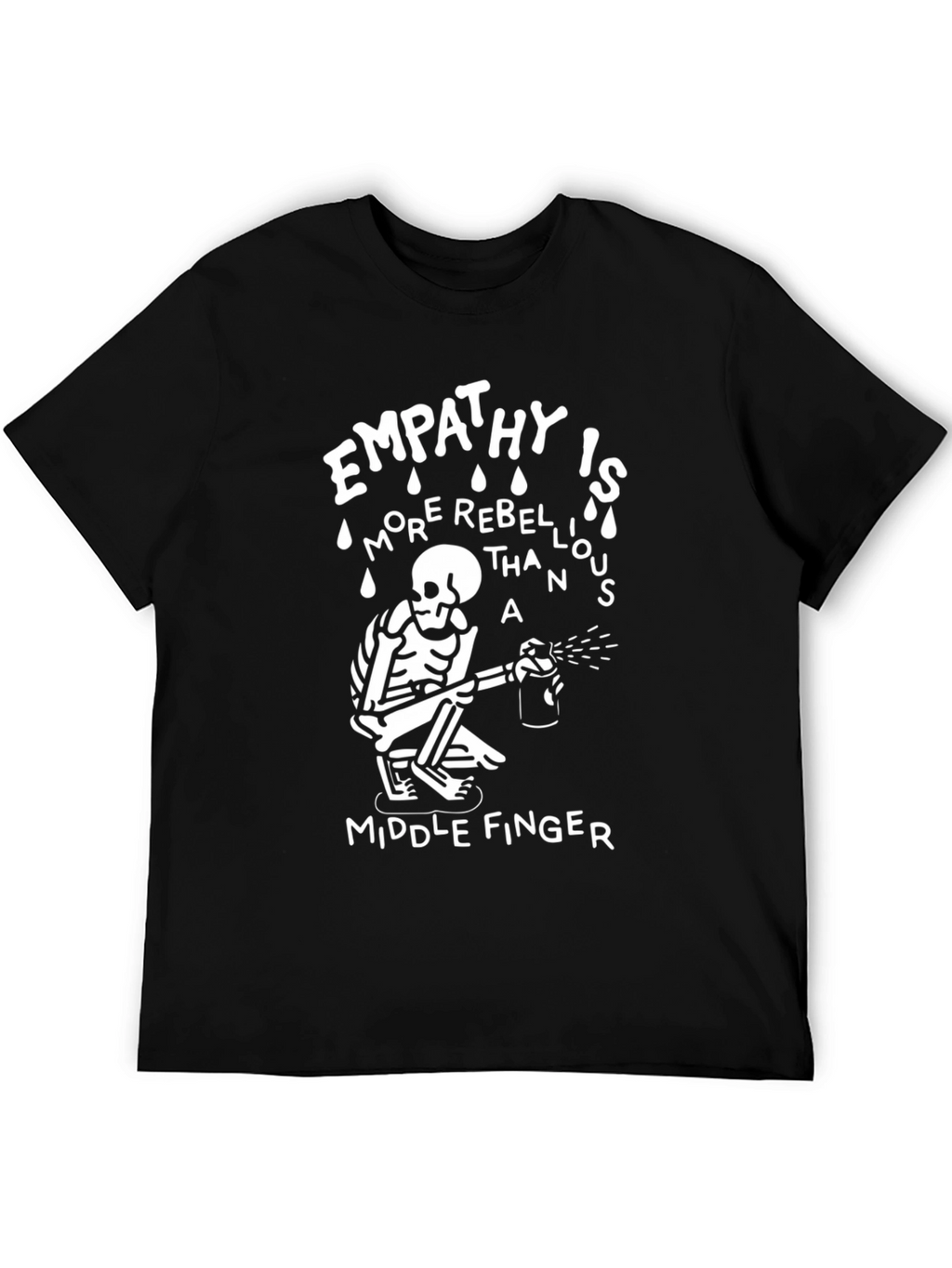 Empathy Rebellious T-Shirt Skeleton Graphic