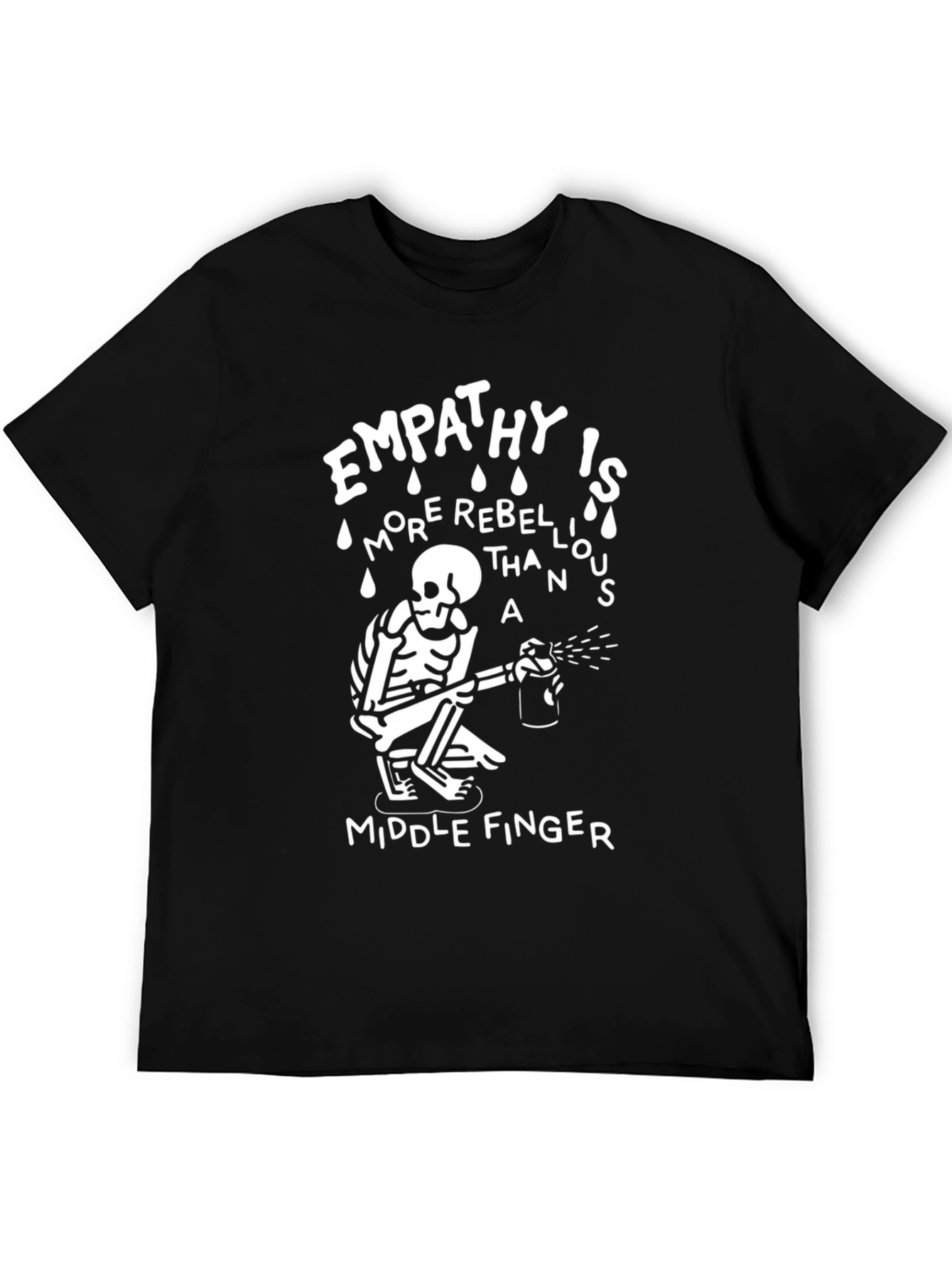 Empathy Rebellious T-Shirt Skeleton Graphic
