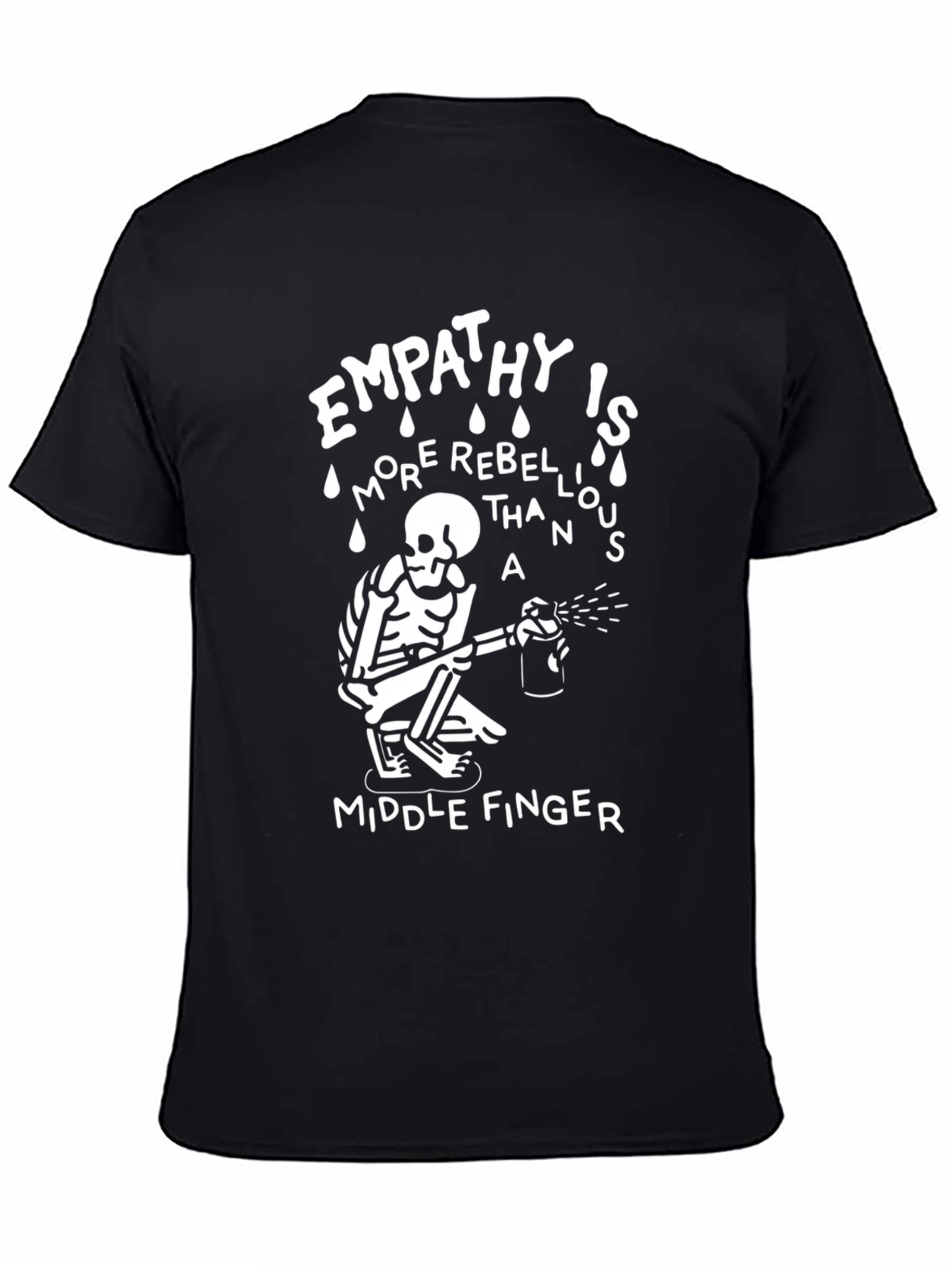 Empathy Rebellious T-Shirt Skeleton Graphic