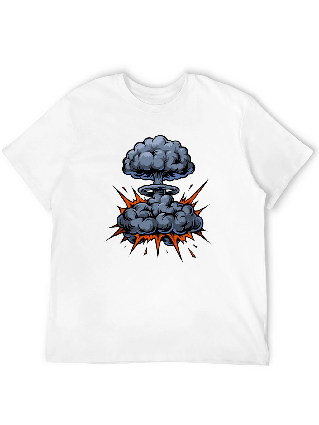 Atomic Explosion Graphic Tee - Black Cotton Shirt
