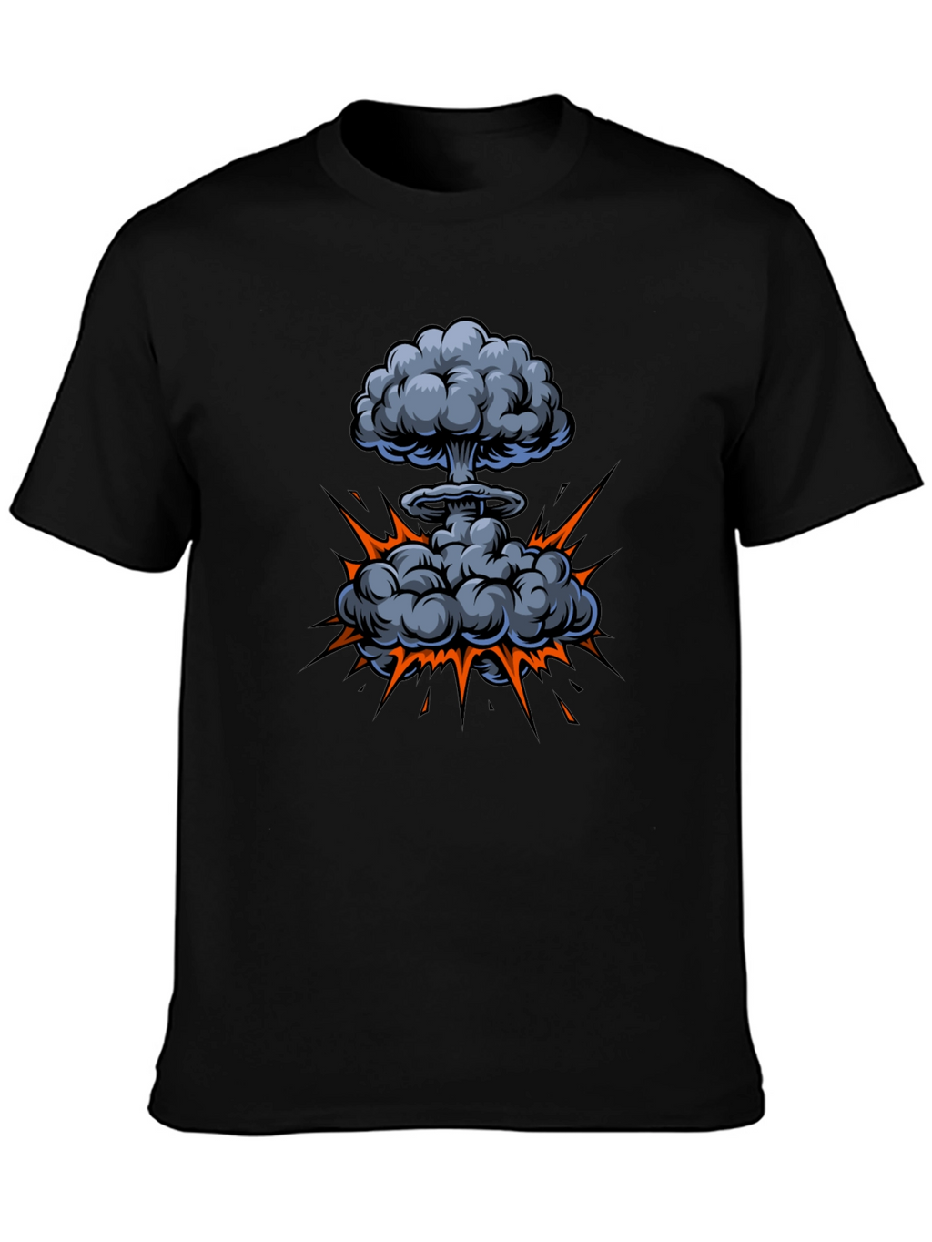 Atomic Explosion Graphic Tee - Black Cotton Shirt