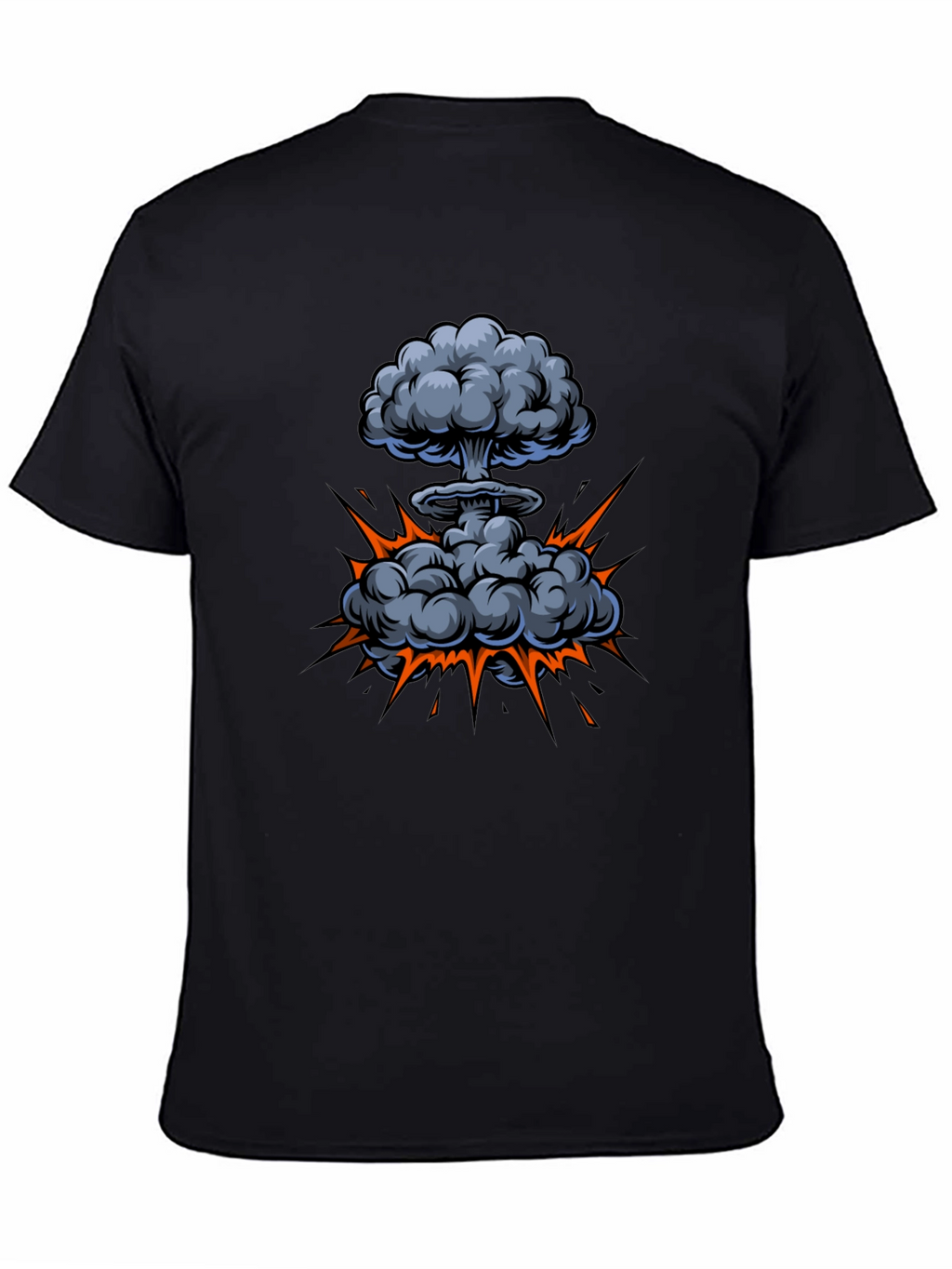 Atomic Explosion Graphic Tee - Black Cotton Shirt