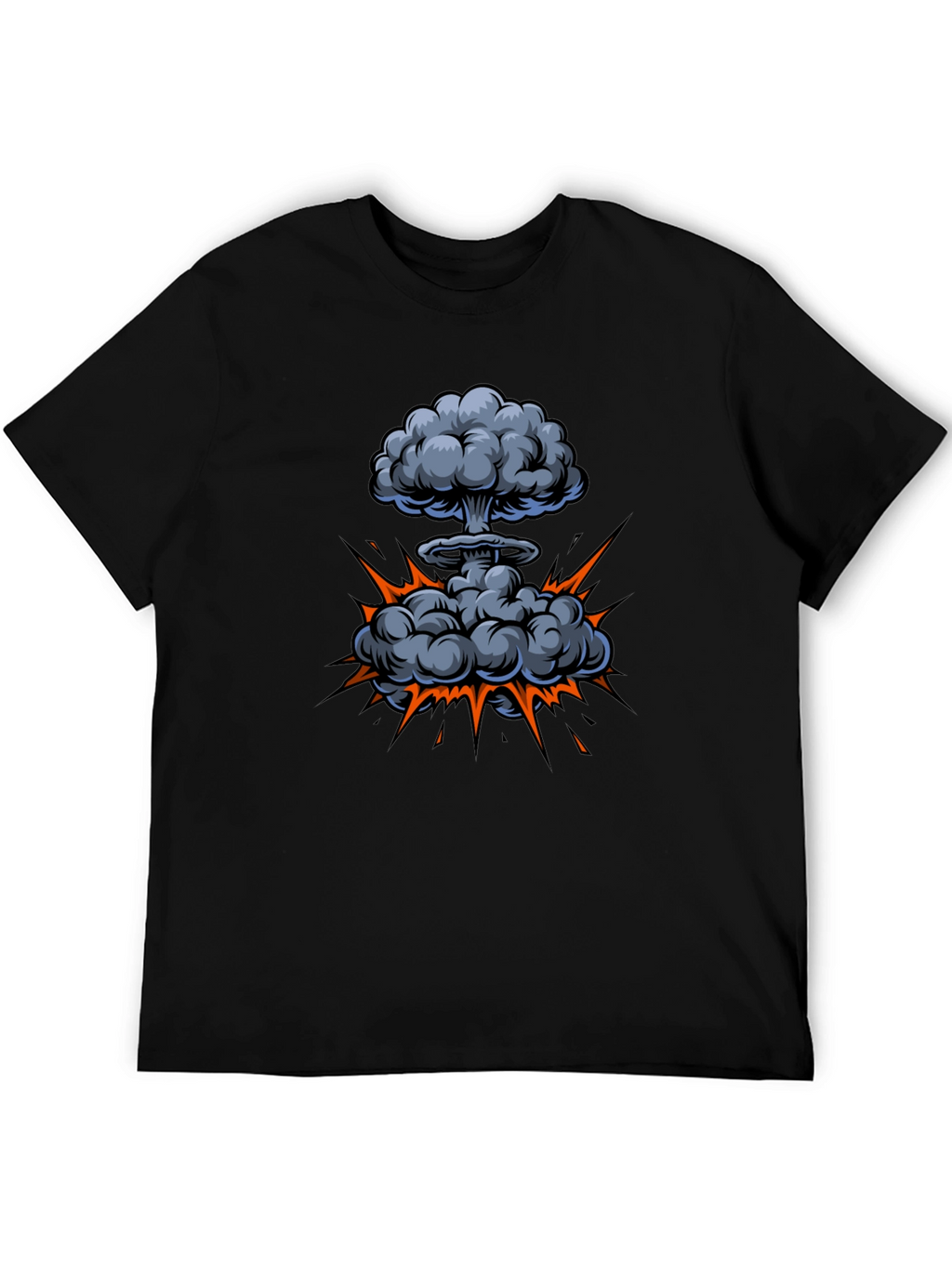 Atomic Explosion Graphic Tee - Black Cotton Shirt