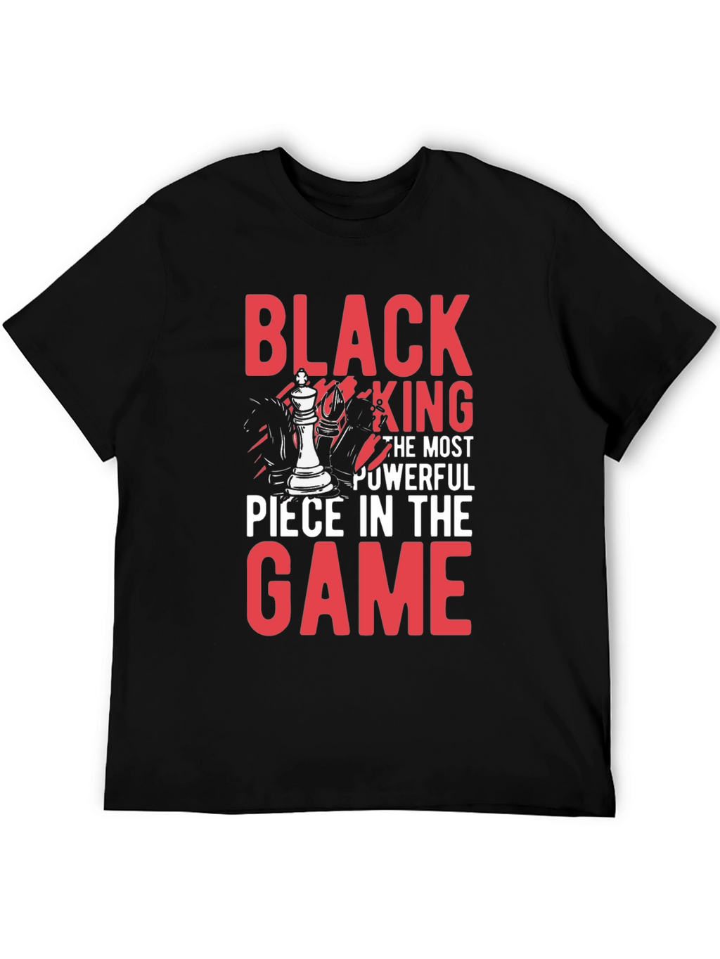 Black King Chess Piece Graphic T-Shirt