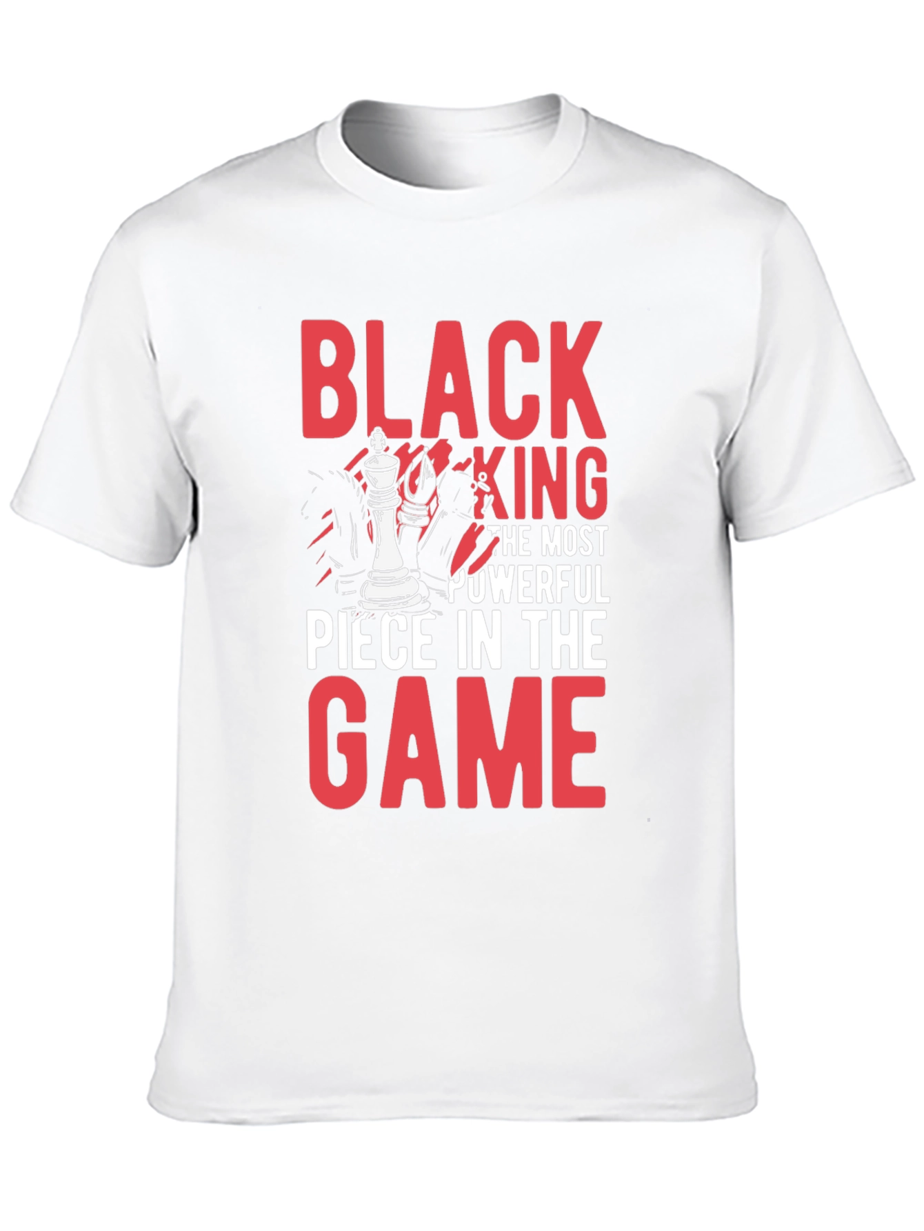 Black King Chess Piece Graphic T-Shirt