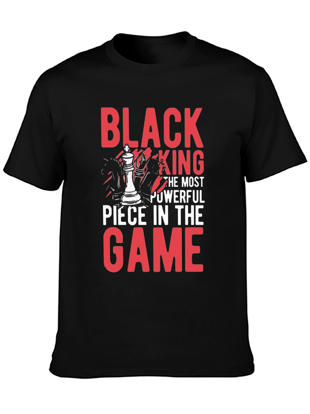 Black King Chess Piece Graphic T-Shirt