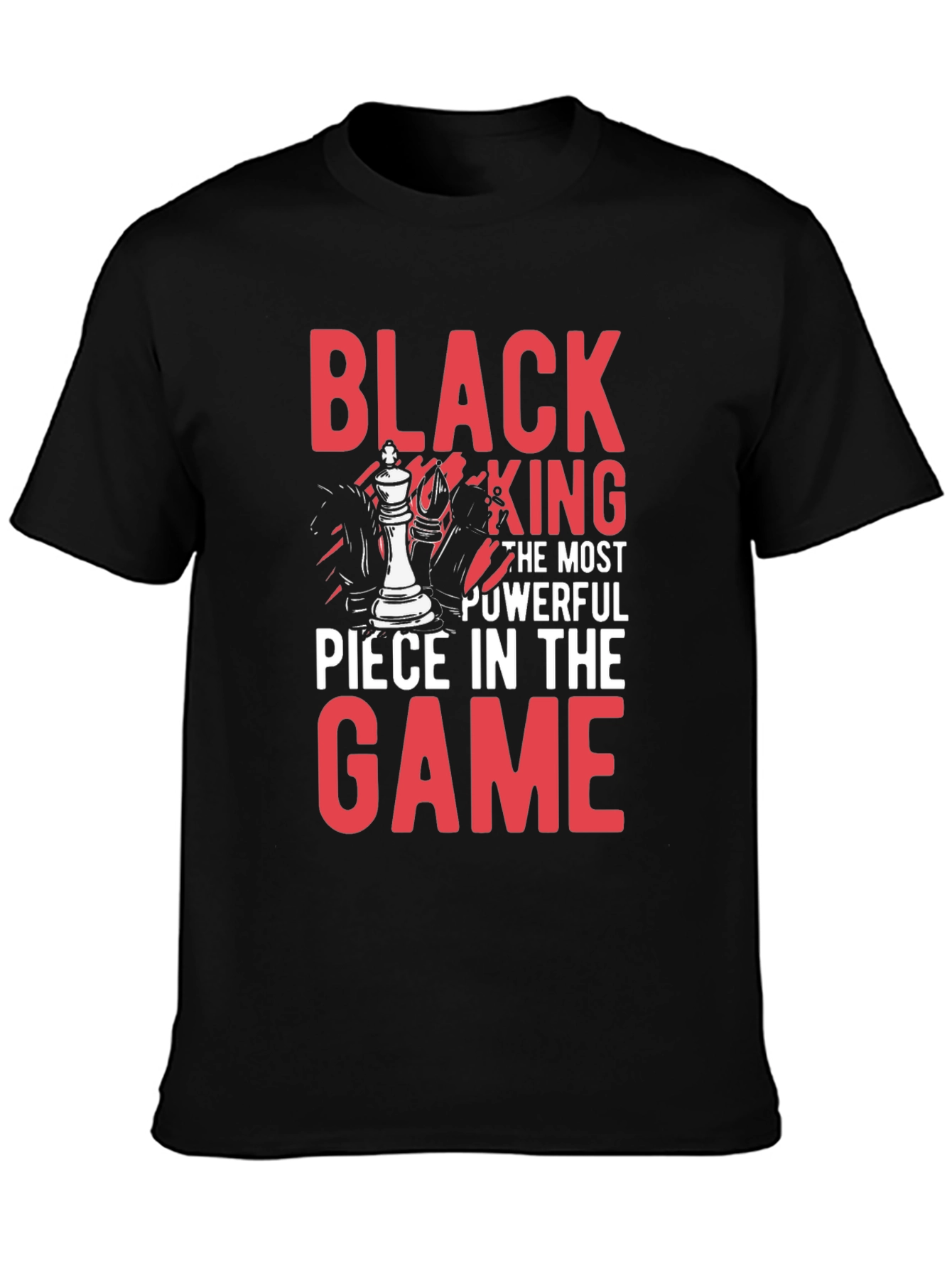 Black King Chess Piece Graphic T-Shirt
