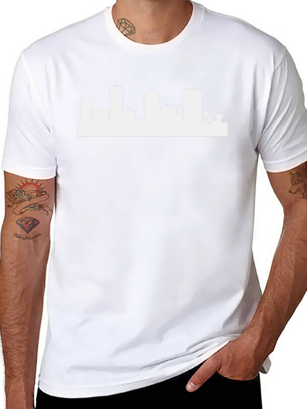 City Skyline Silhouette T-Shirt - Black