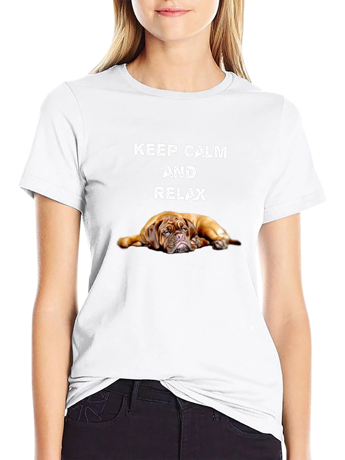 Keep Calm Relax Dog T-Shirt - Relaxed Fit