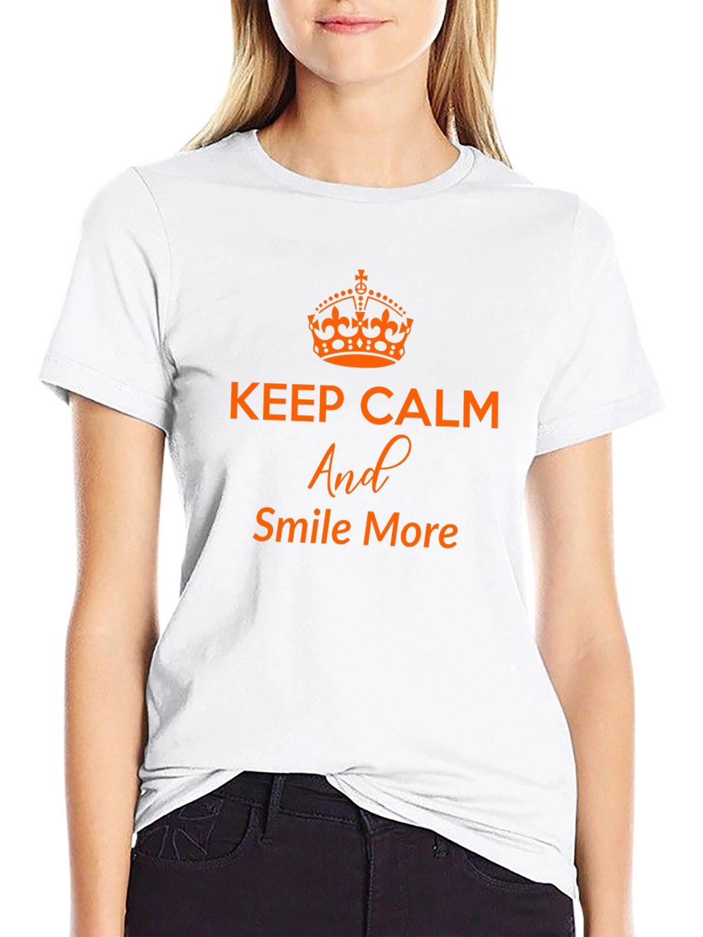 Keep Calm and Smile More Graphic Tee