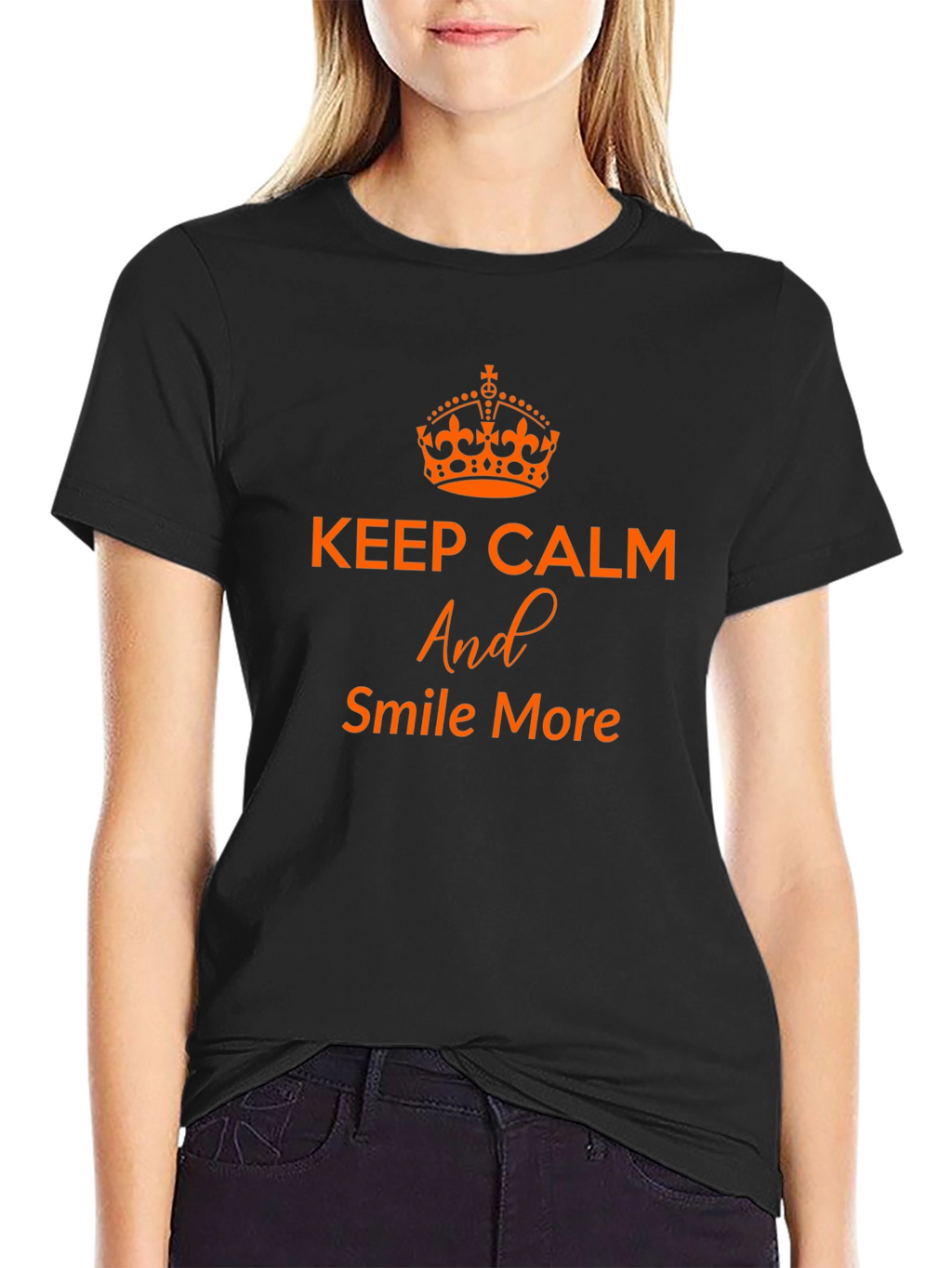 Keep Calm and Smile More Graphic Tee
