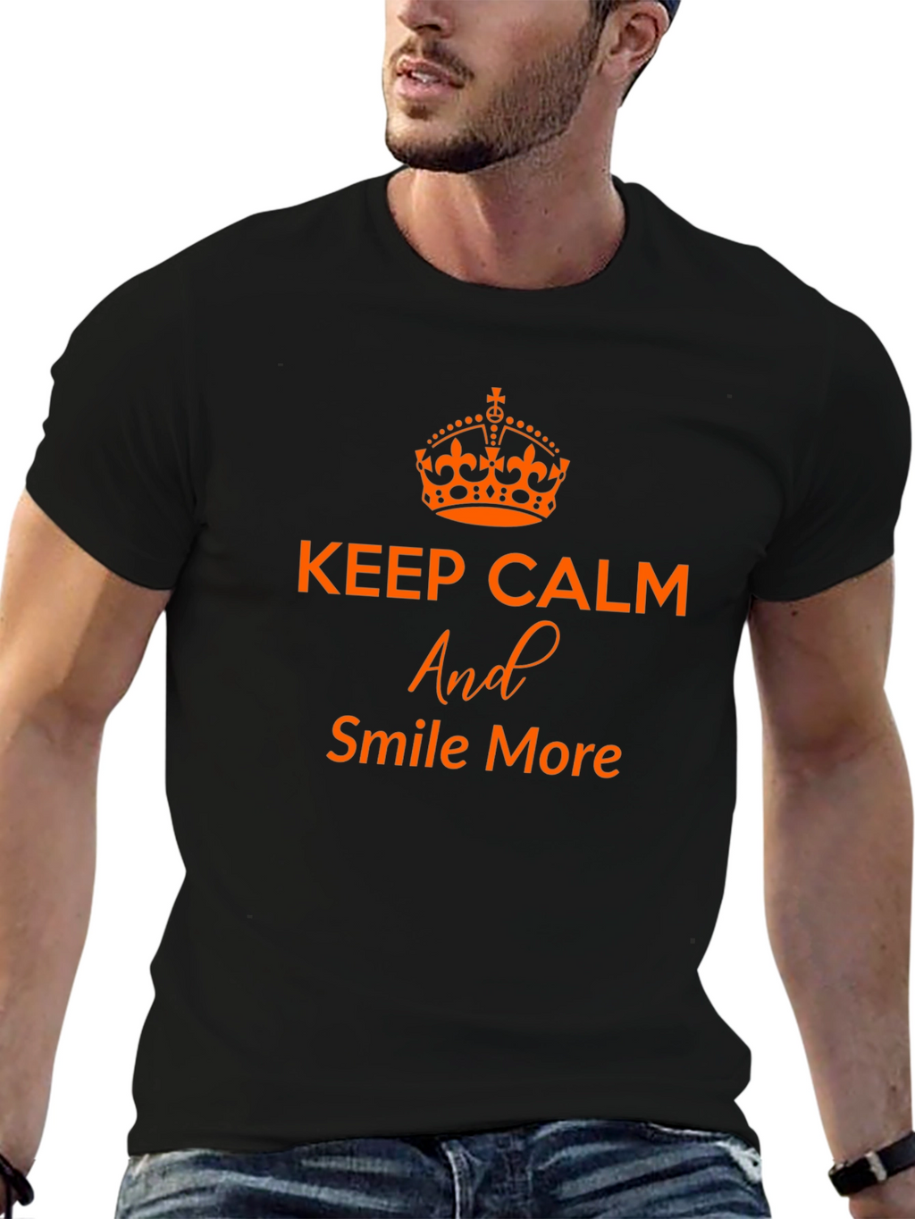 Keep Calm and Smile More Graphic Tee