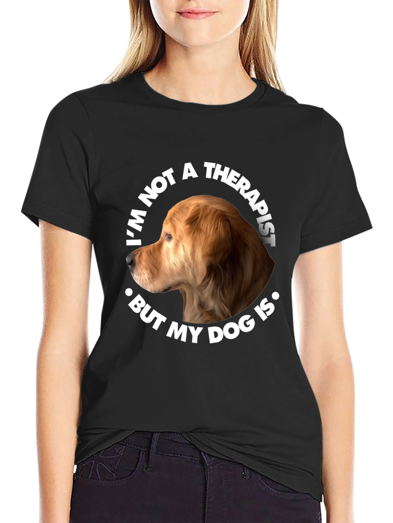Dog Therapist Graphic T-Shirt - Funny Dog Lover Tee