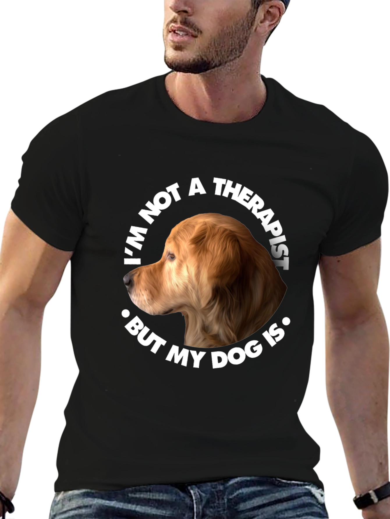 Dog Therapist Graphic T-Shirt - Funny Dog Lover Tee