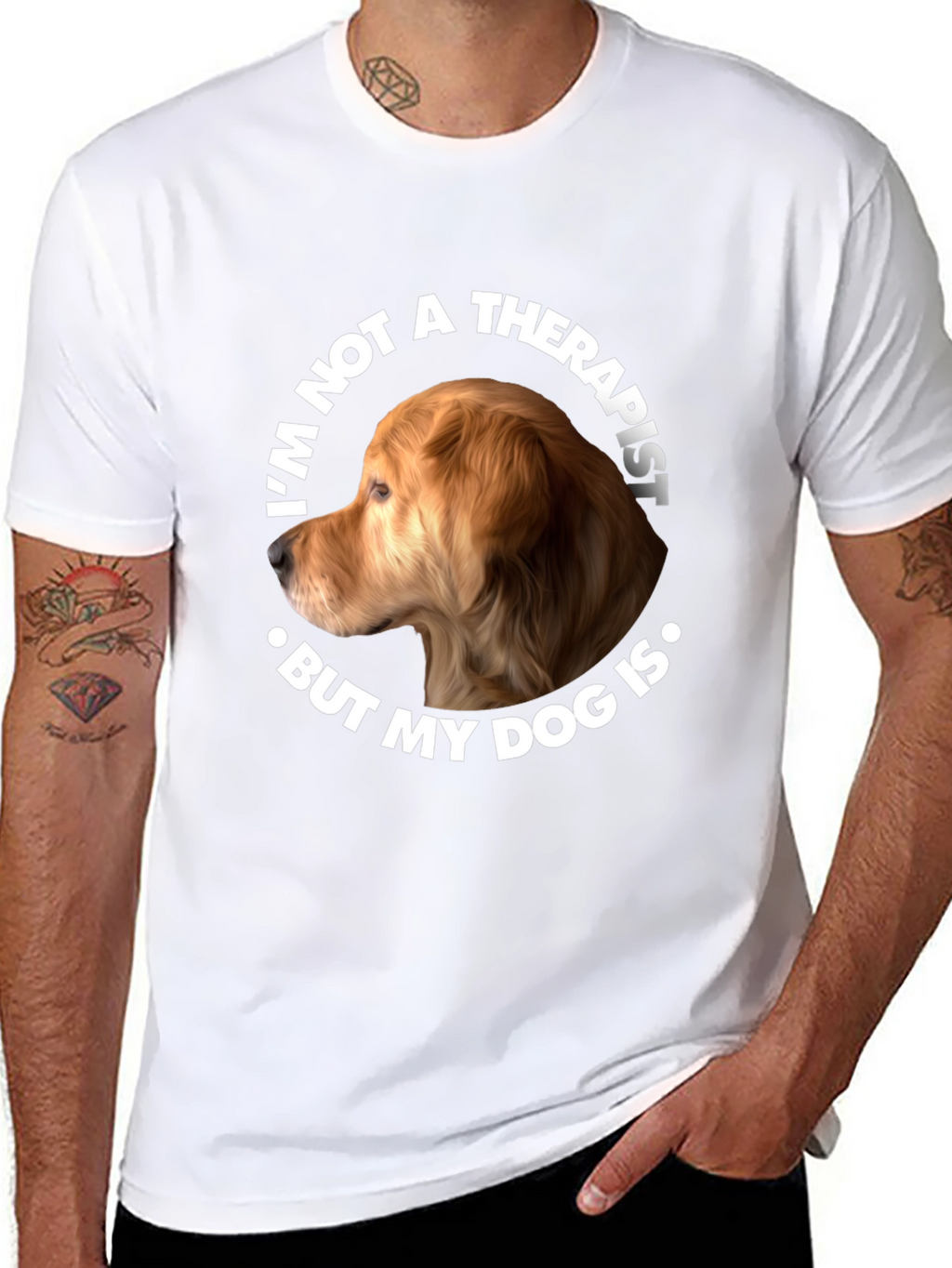 Dog Therapist Graphic T-Shirt - Funny Dog Lover Tee