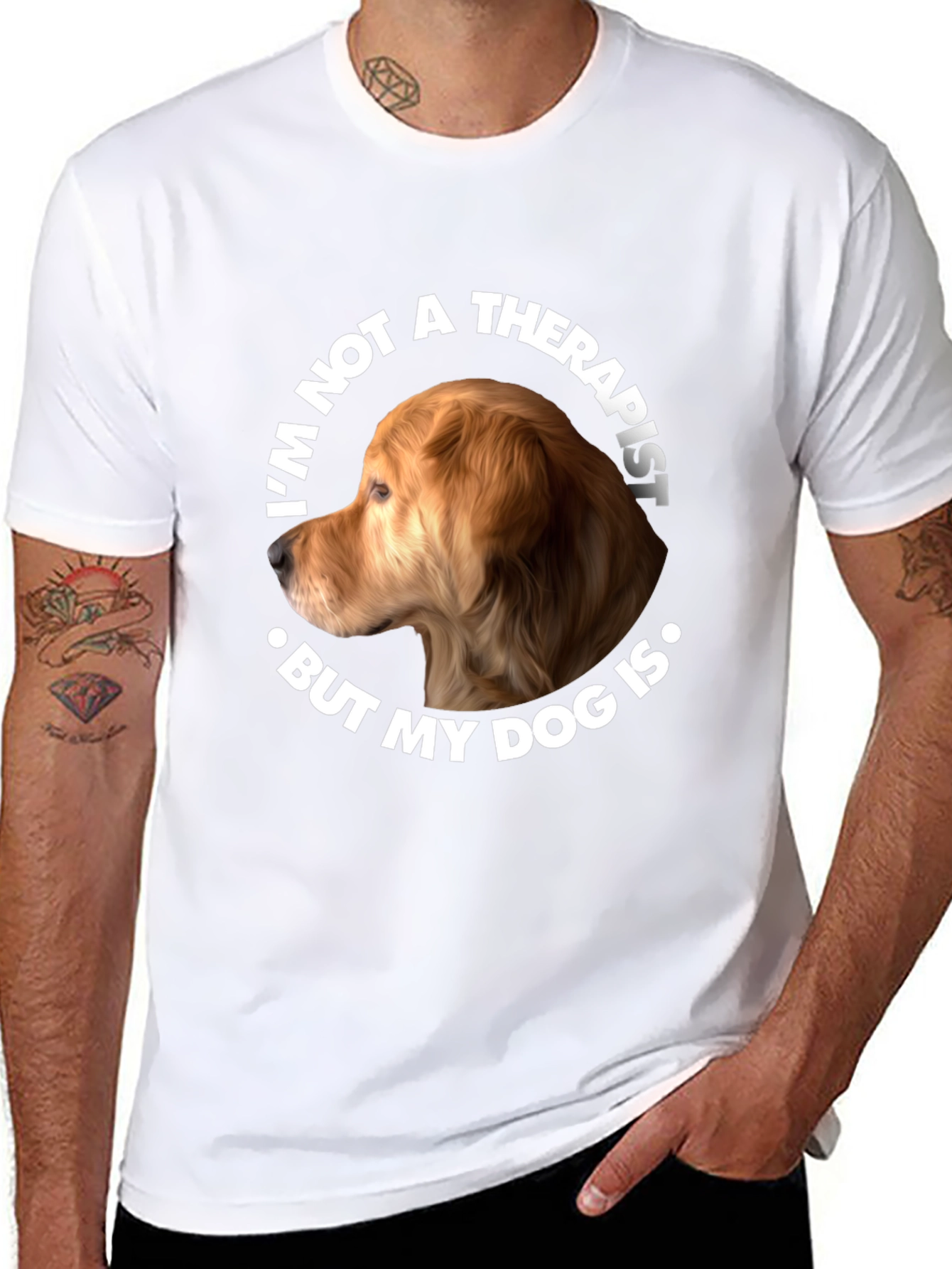 Dog Therapist Graphic T-Shirt - Funny Dog Lover Tee