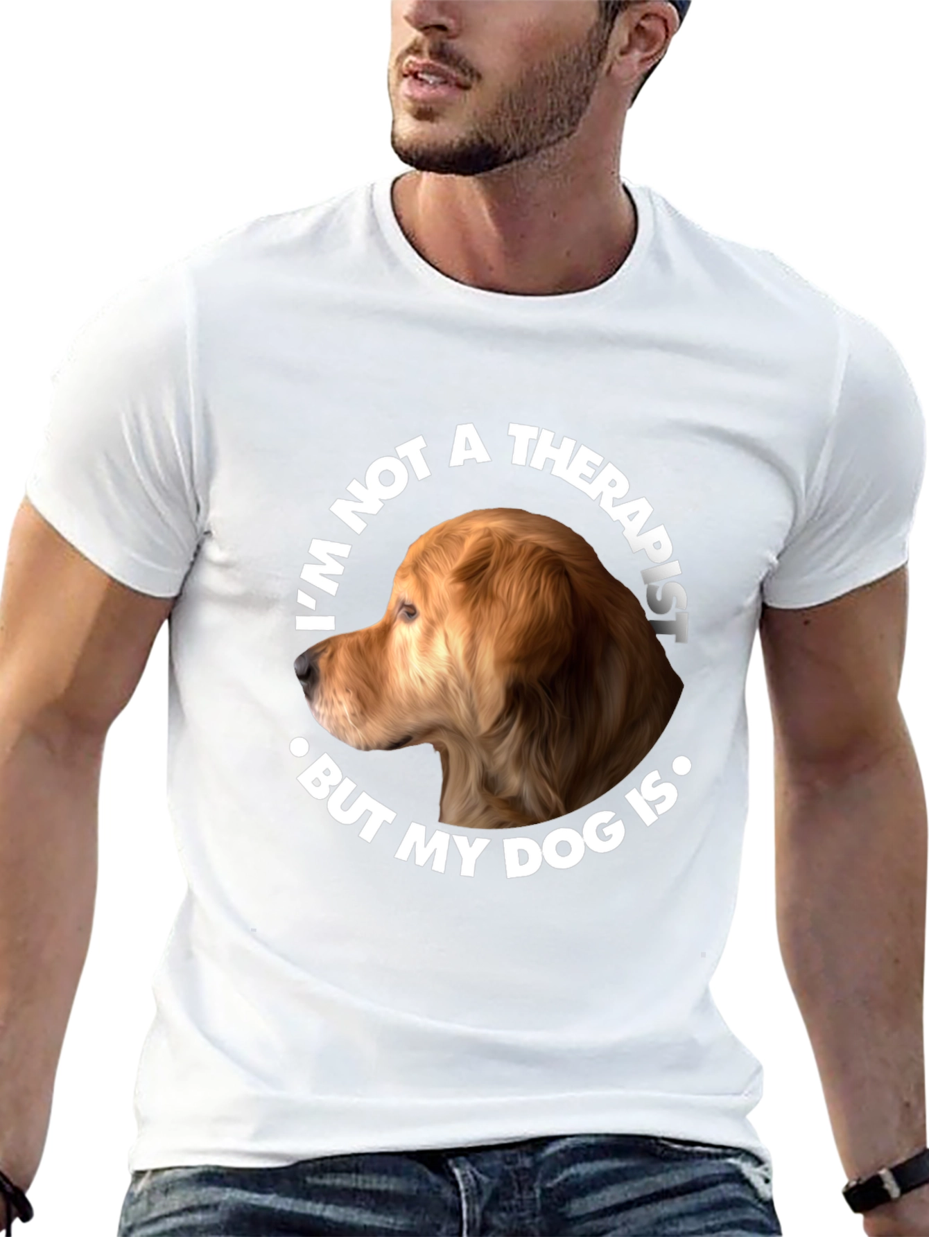 Dog Therapist Graphic T-Shirt - Funny Dog Lover Tee