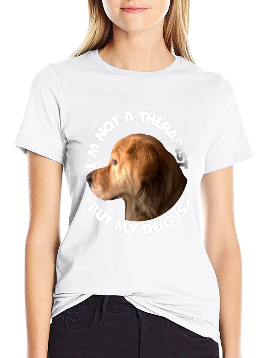Dog Therapist Graphic T-Shirt - Funny Dog Lover Tee
