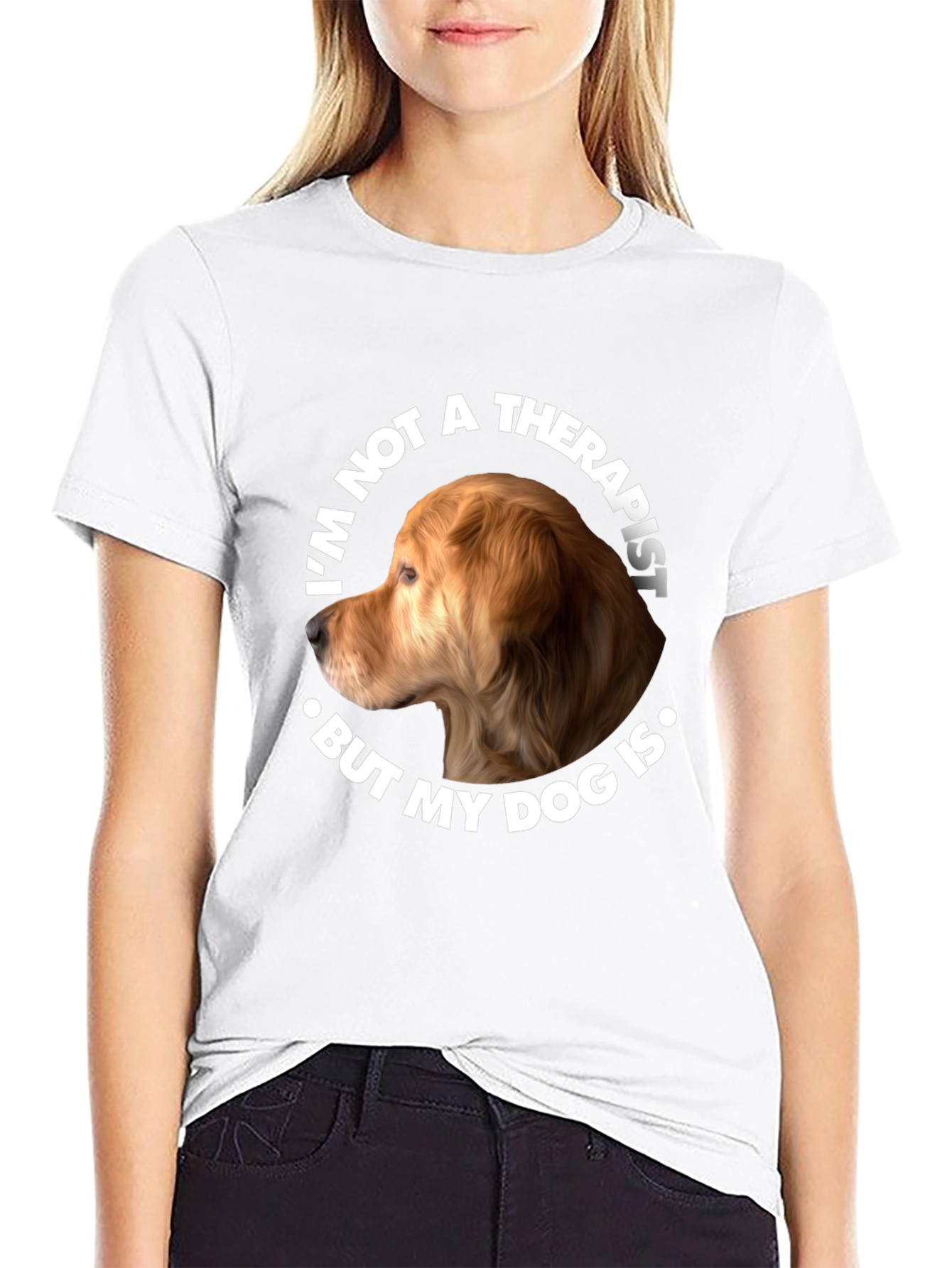 Dog Therapist Graphic T-Shirt - Funny Dog Lover Tee