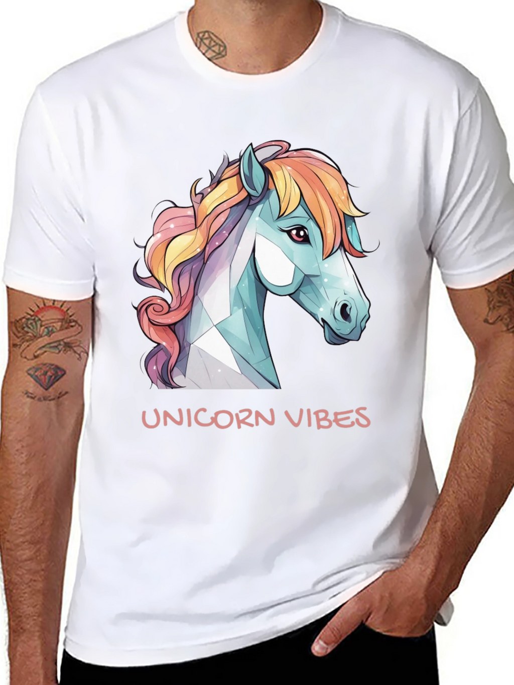 Unicorn Vibes Black Graphic Tee