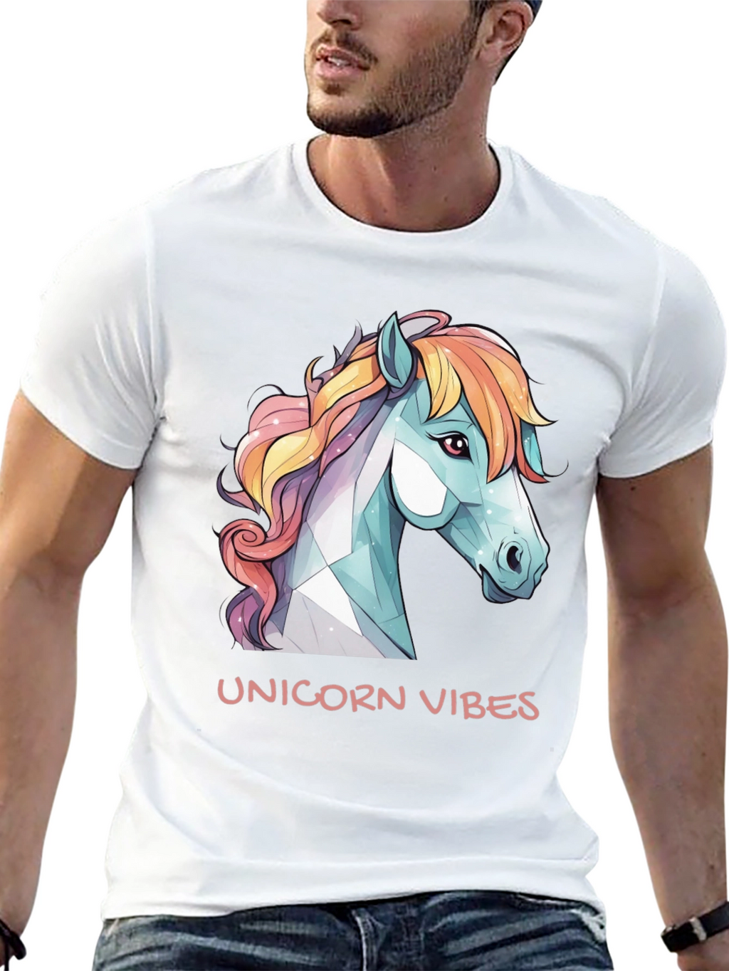 Unicorn Vibes Black Graphic Tee