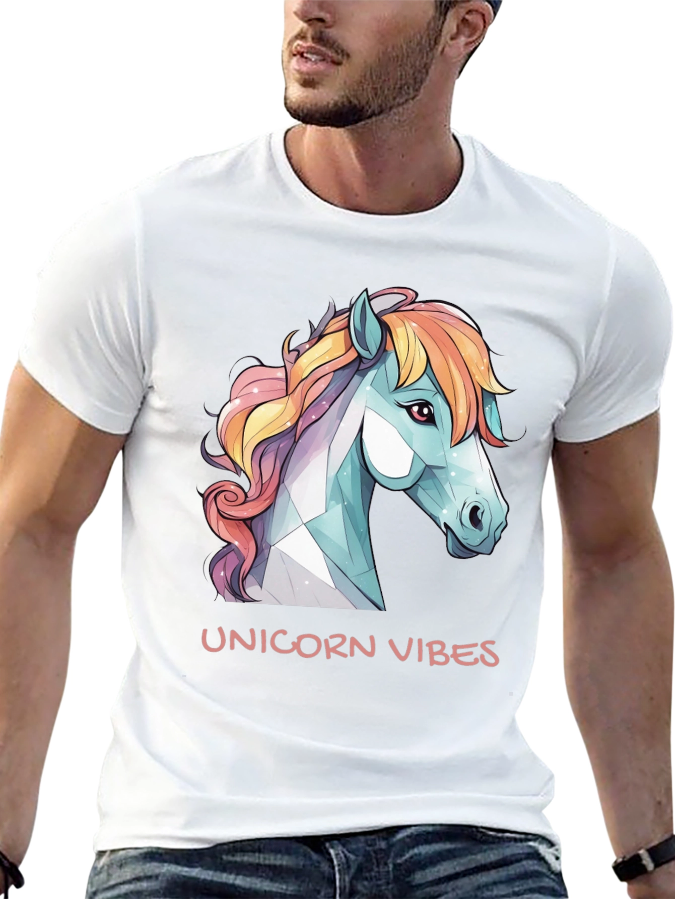 Unicorn Vibes Black Graphic Tee