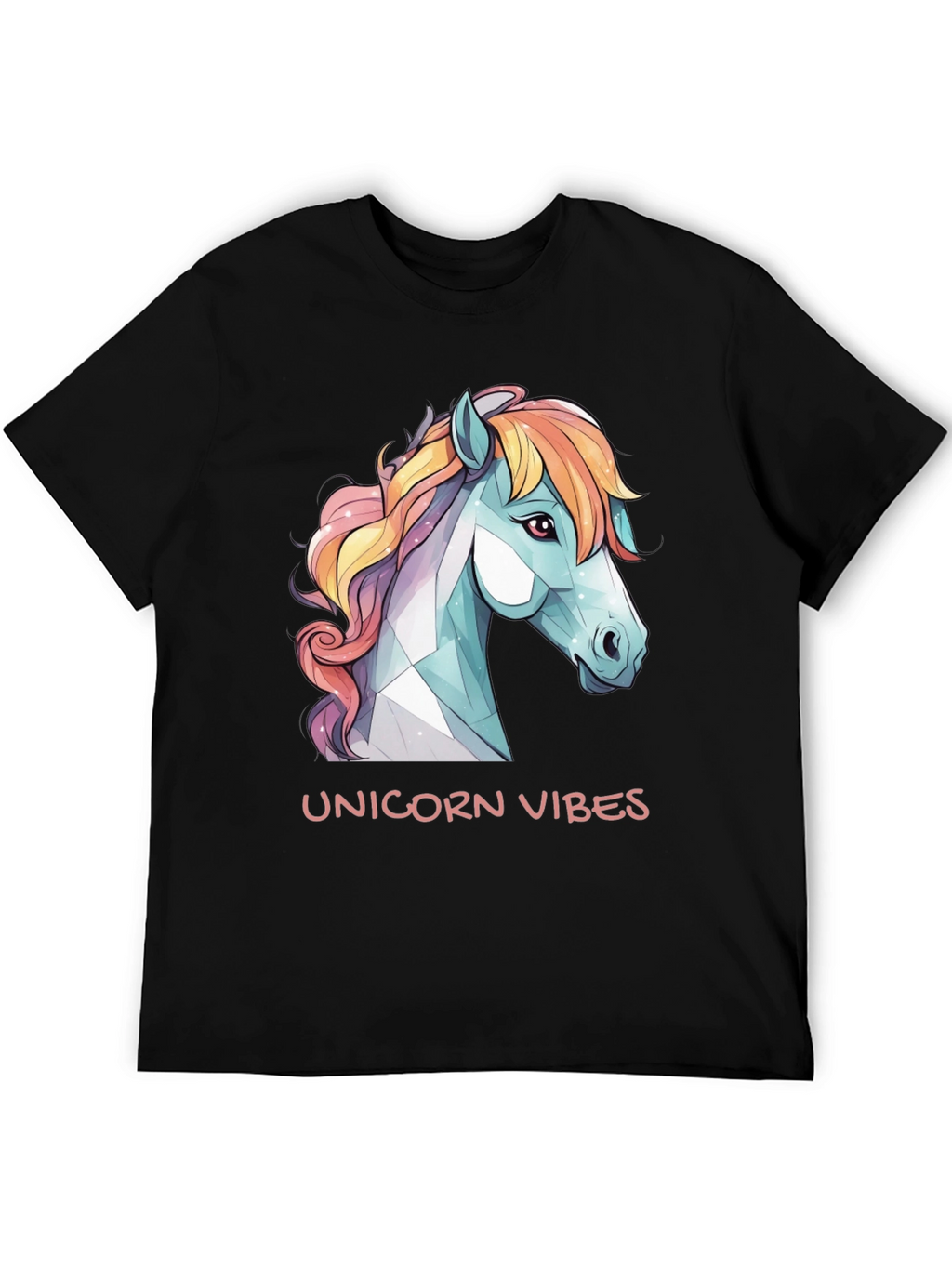 Unicorn Vibes Black Graphic Tee