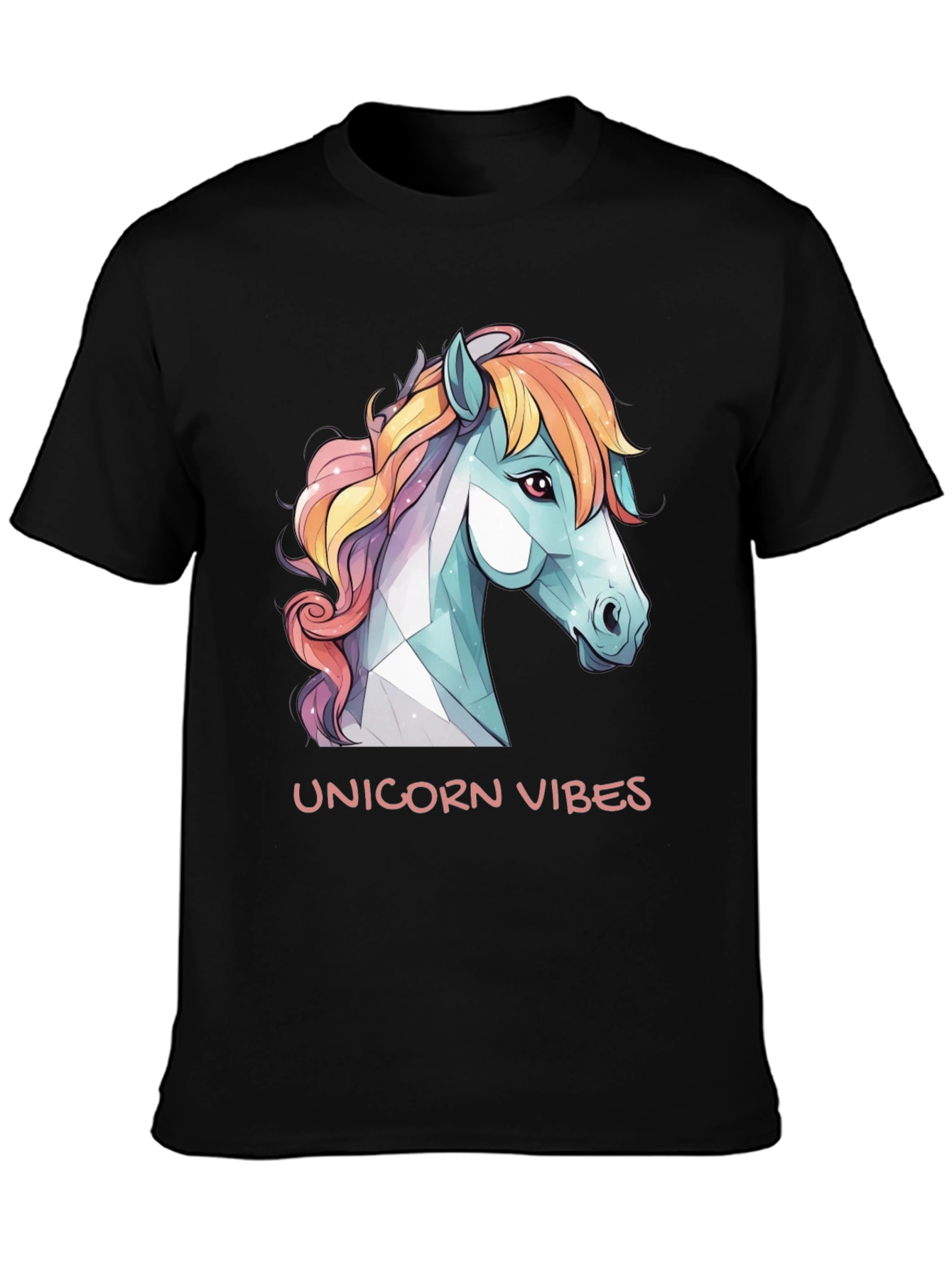 Unicorn Vibes Black Graphic Tee