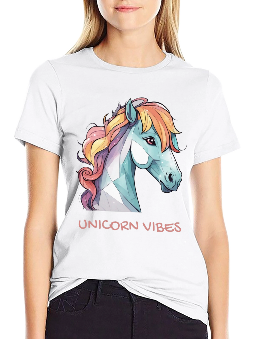Unicorn Vibes Black Graphic Tee
