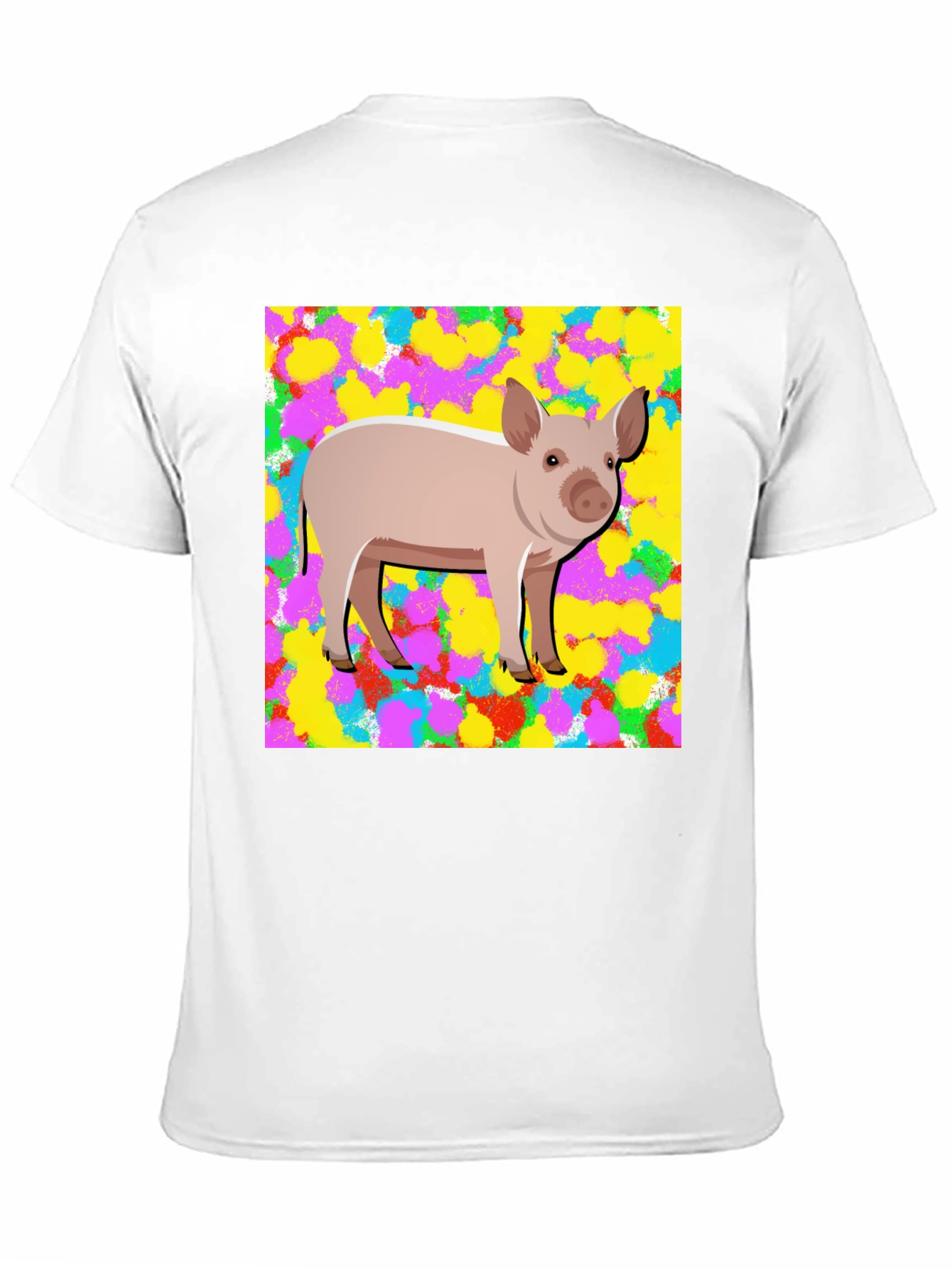 Pig Graphic Tee - Mens Black Cotton T-Shirt