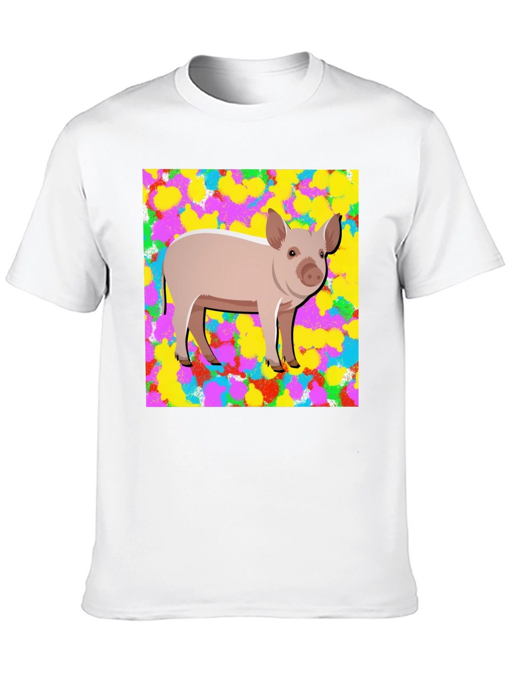 Pig Graphic Tee - Mens Black Cotton T-Shirt