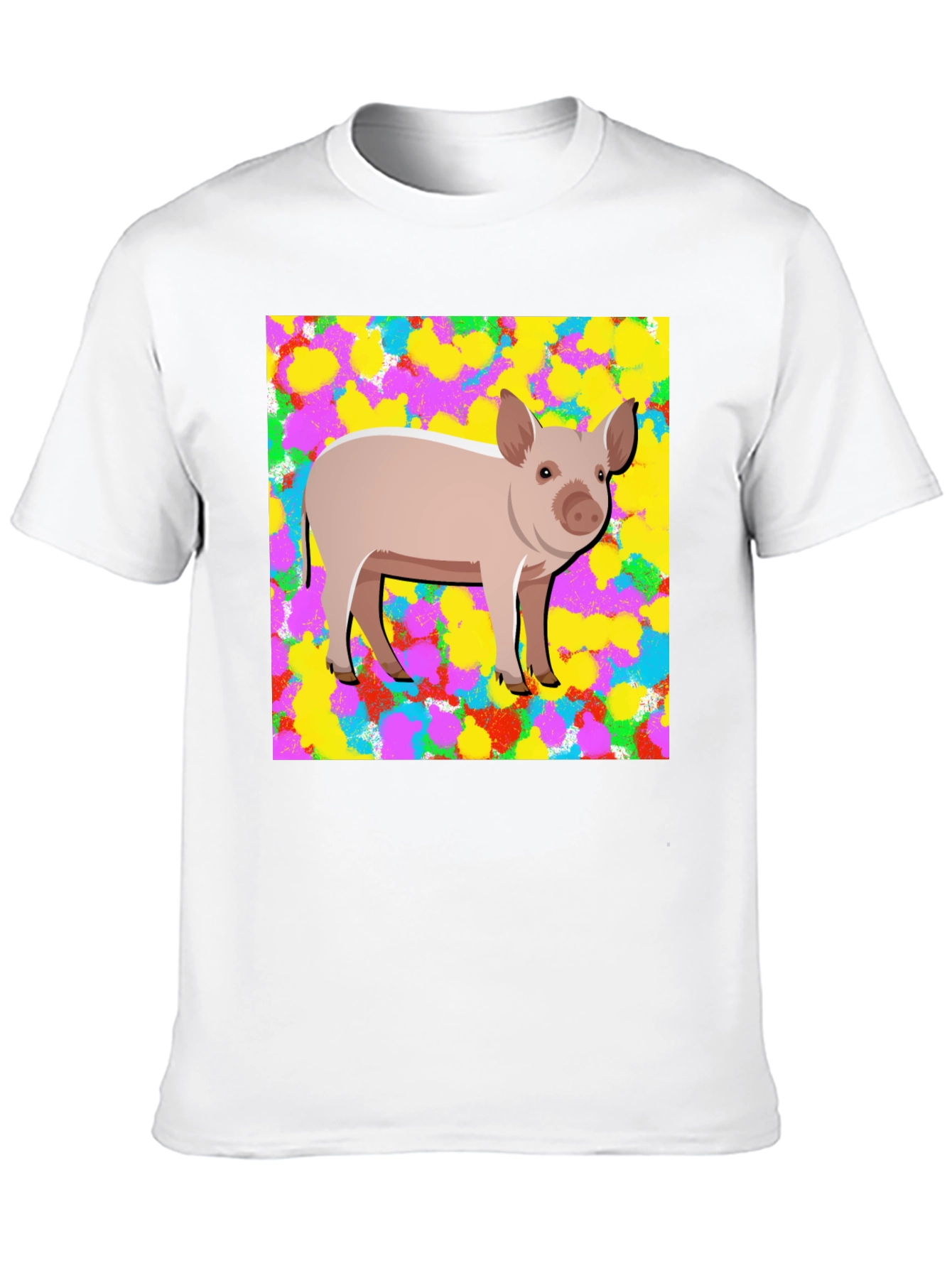 Pig Graphic Tee - Mens Black Cotton T-Shirt