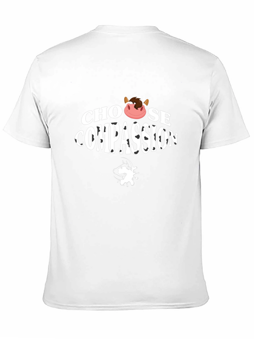 Choose Compassion T-Shirt - Vegan Cow Design
