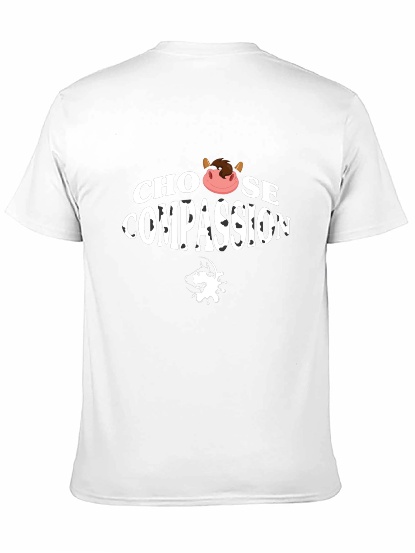 Choose Compassion T-Shirt - Vegan Cow Design