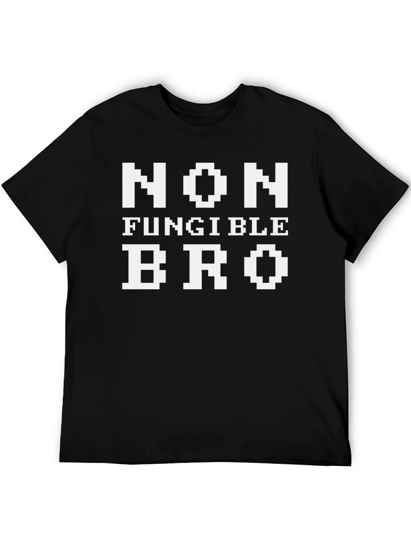 Non Fungible Bro T-Shirt - Black Pixelated NFT Crypto Tee