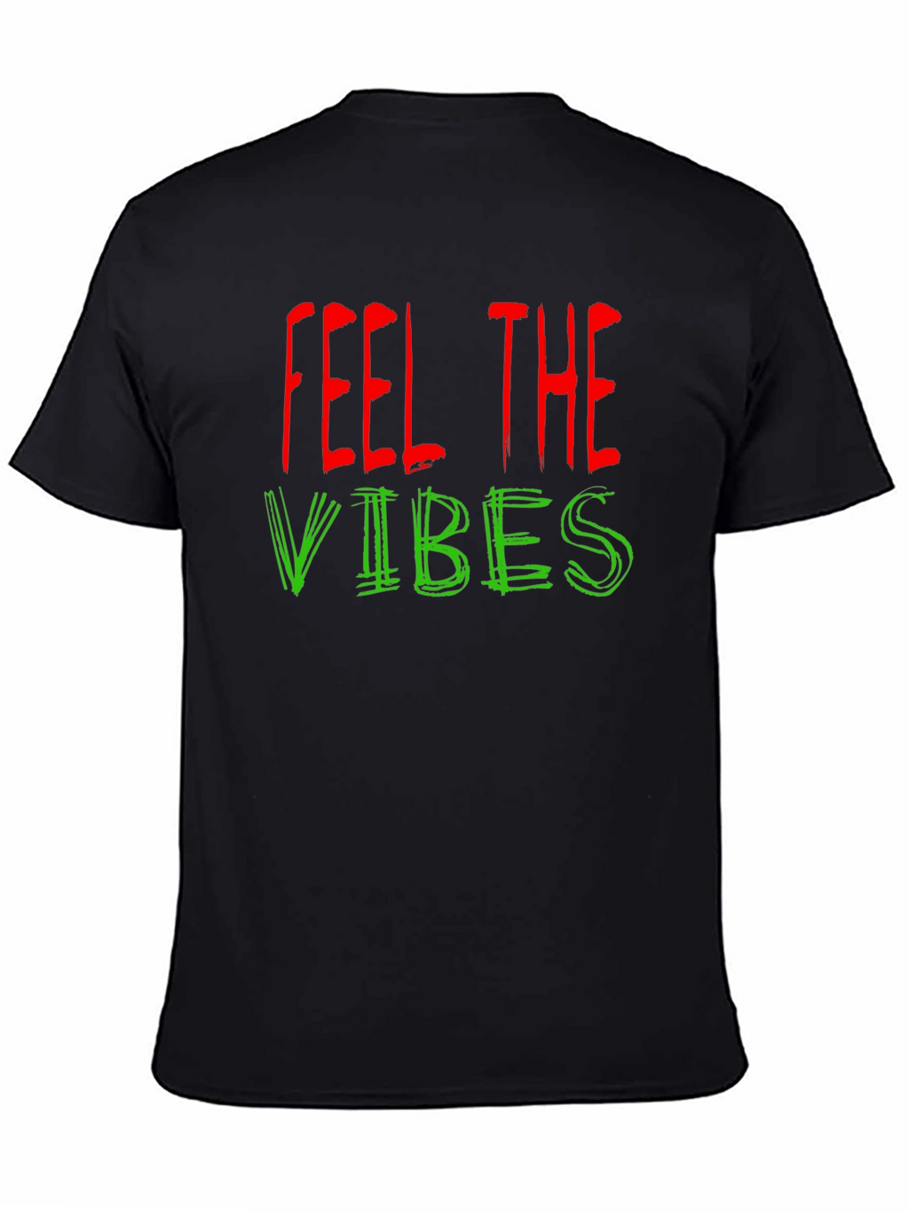 Feel the Vibes Graphic T-Shirt - Black