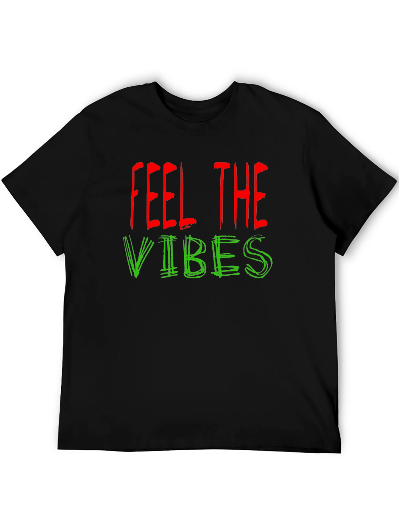 Feel the Vibes Graphic T-Shirt - Black
